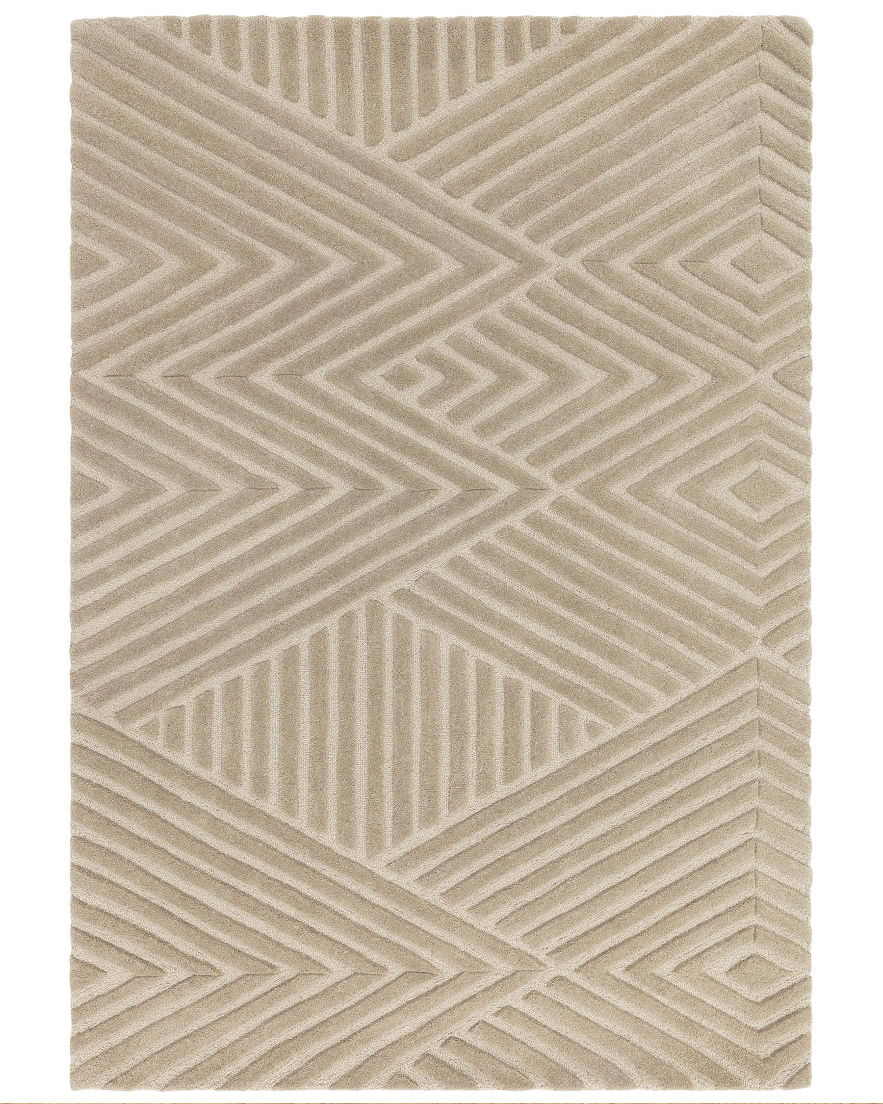 Abstract Point mocha textured medium rug