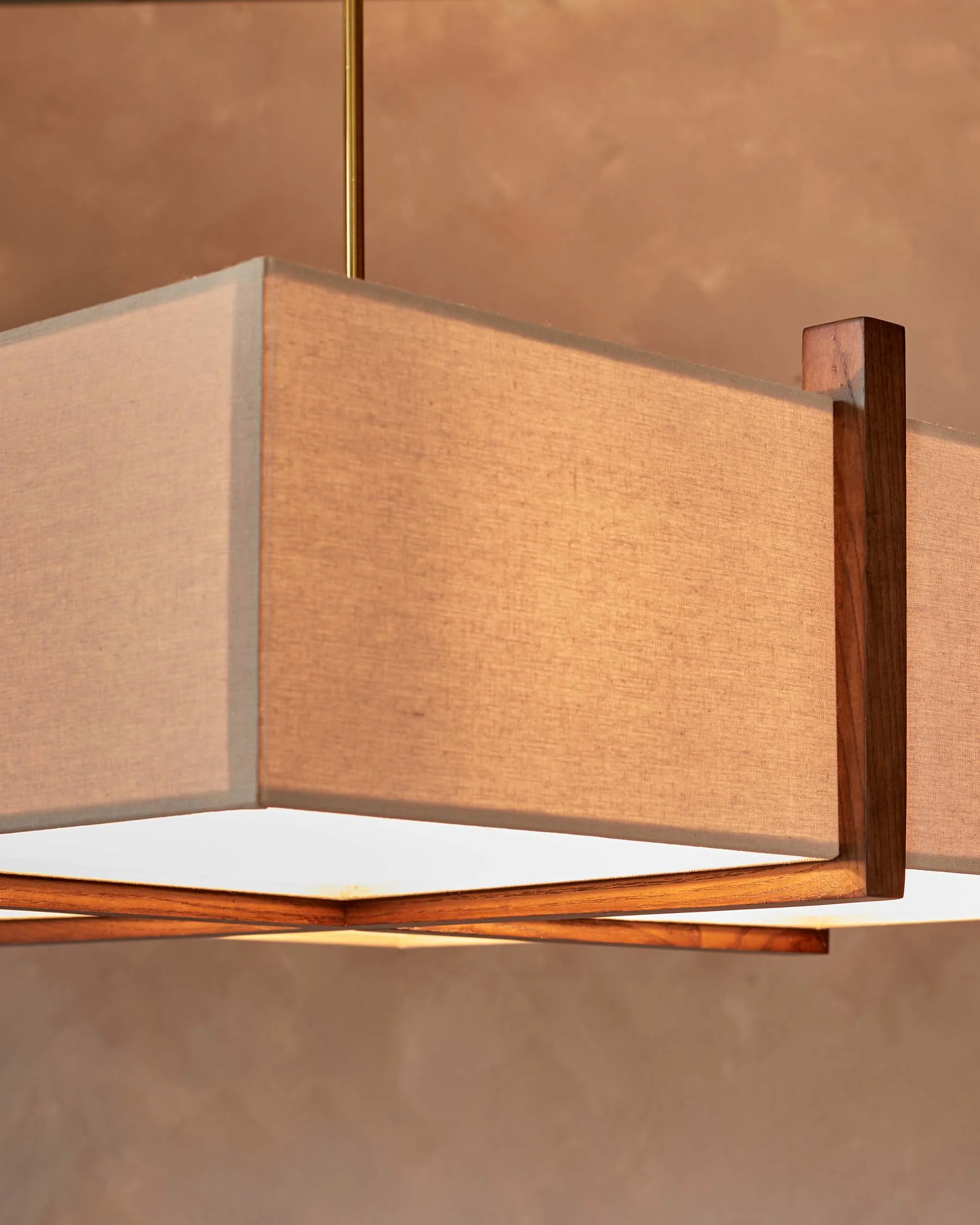 Addison natural linen 4 light adjustable pendant - Image 5