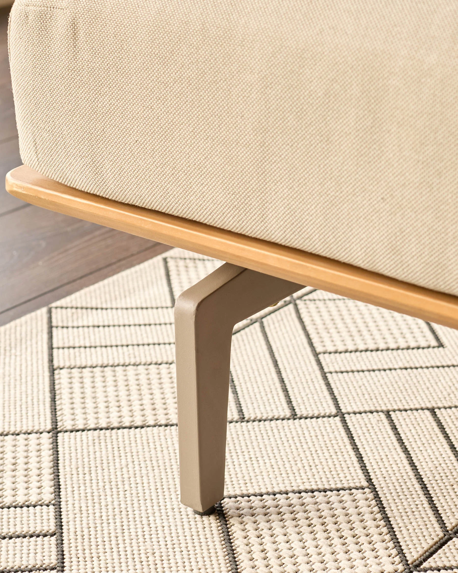 Alvaro natural garden left hand corner bench with coffee table set - Image 10