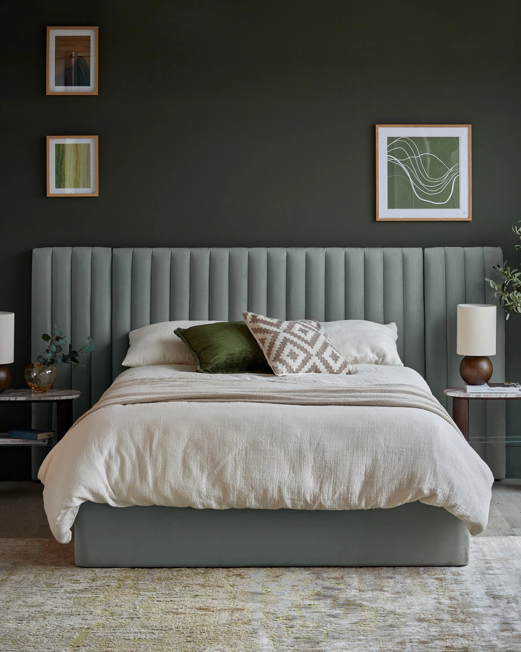 Amalfi luxe sage green velvet super king ottoman storage bed - Image 2