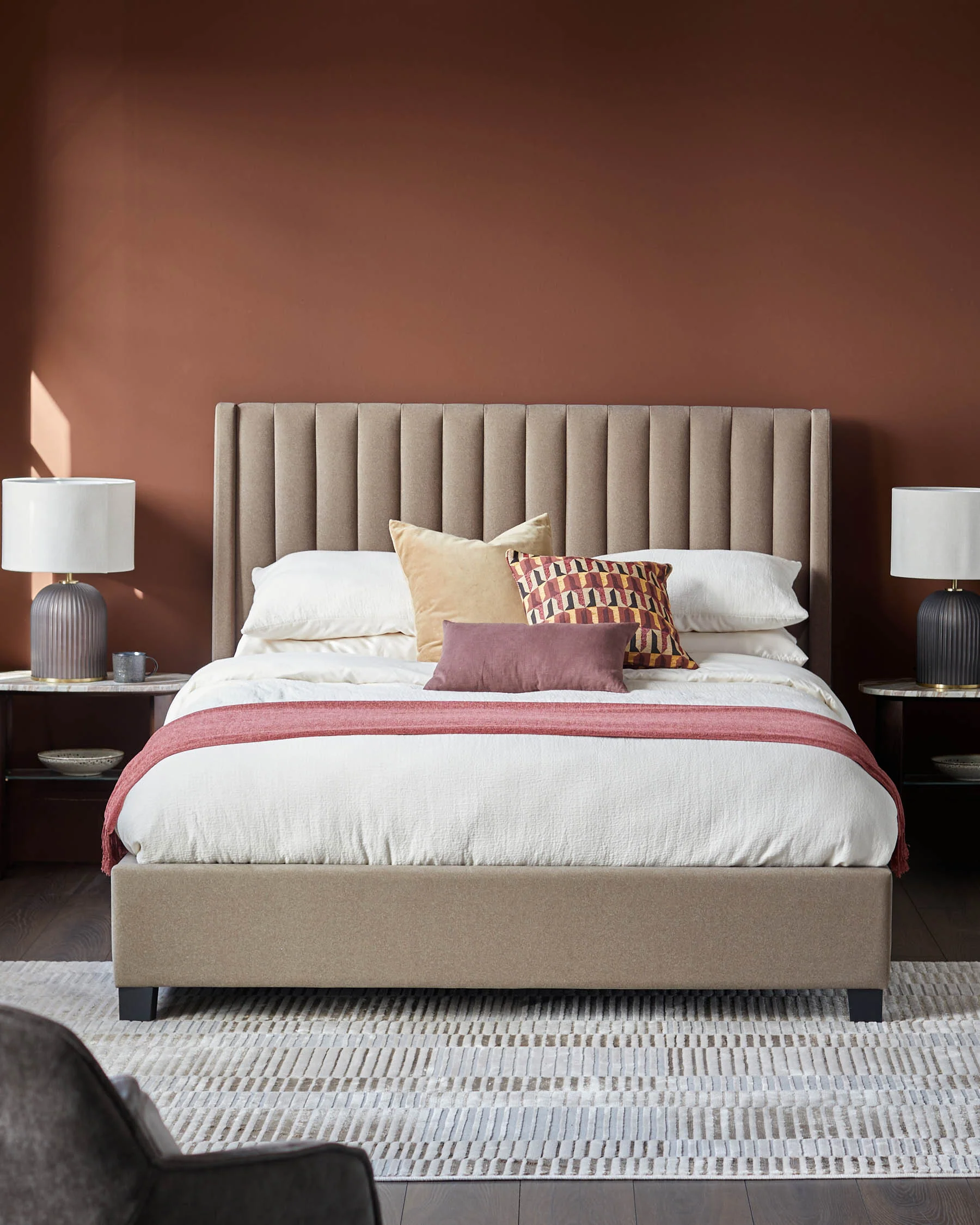 Amalfi Dual-Lit Grey Table Lamp - Image 3