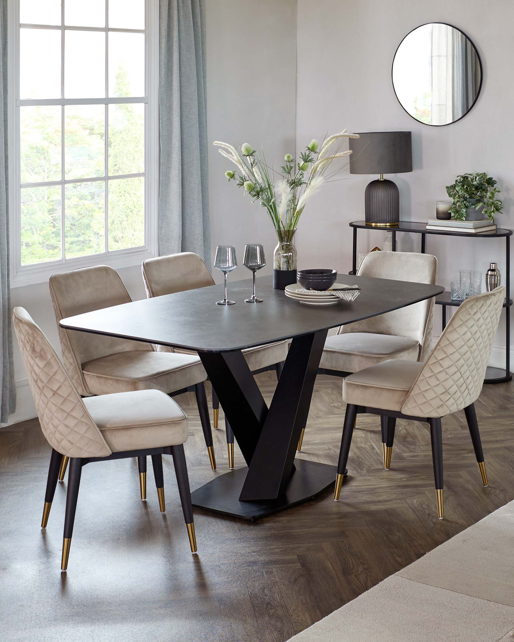 Amalfi Dual-Lit Grey Table Lamp - Image 5