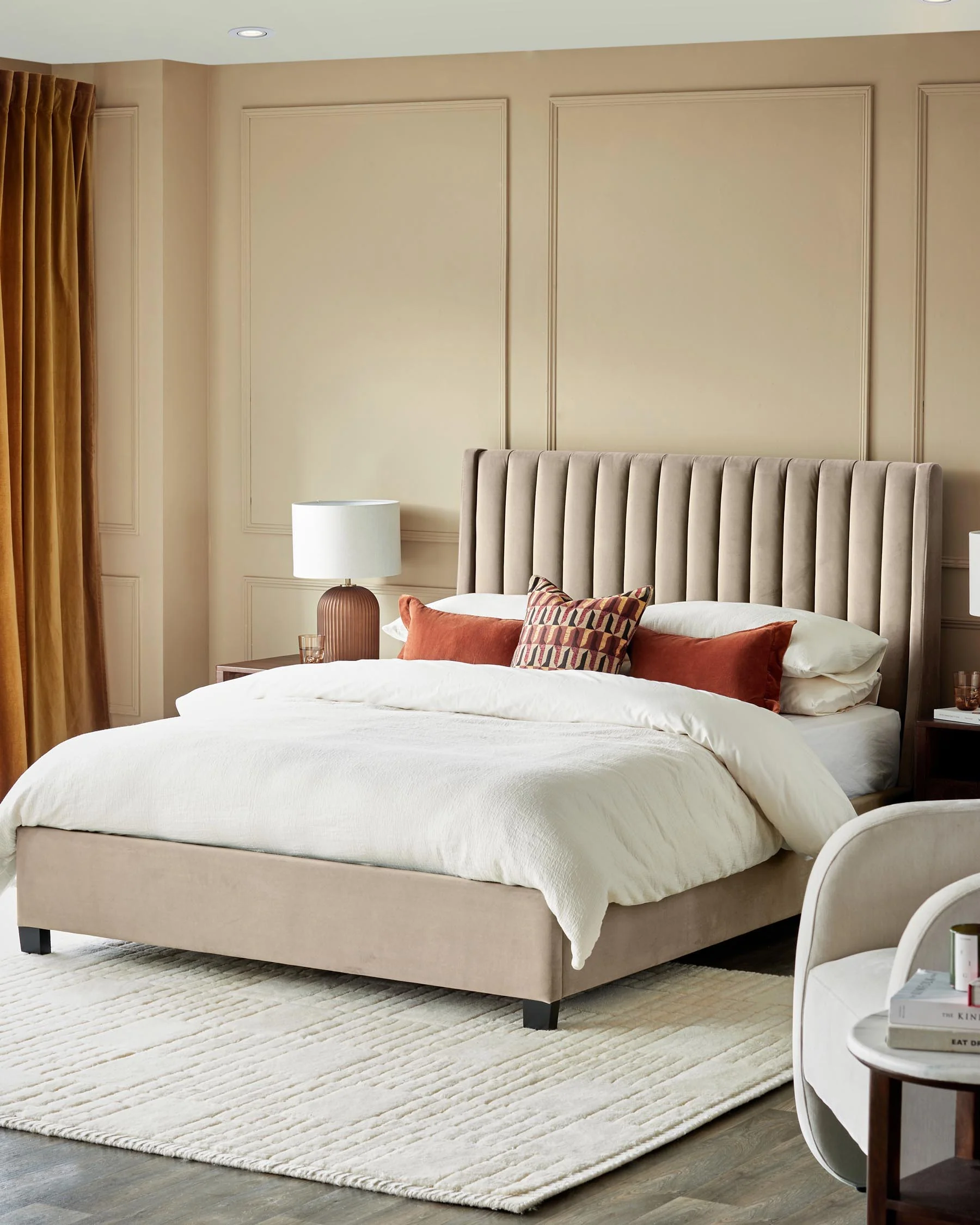 Amalfi Champagne Velvet Double Ottoman Storage Bed - Image 5