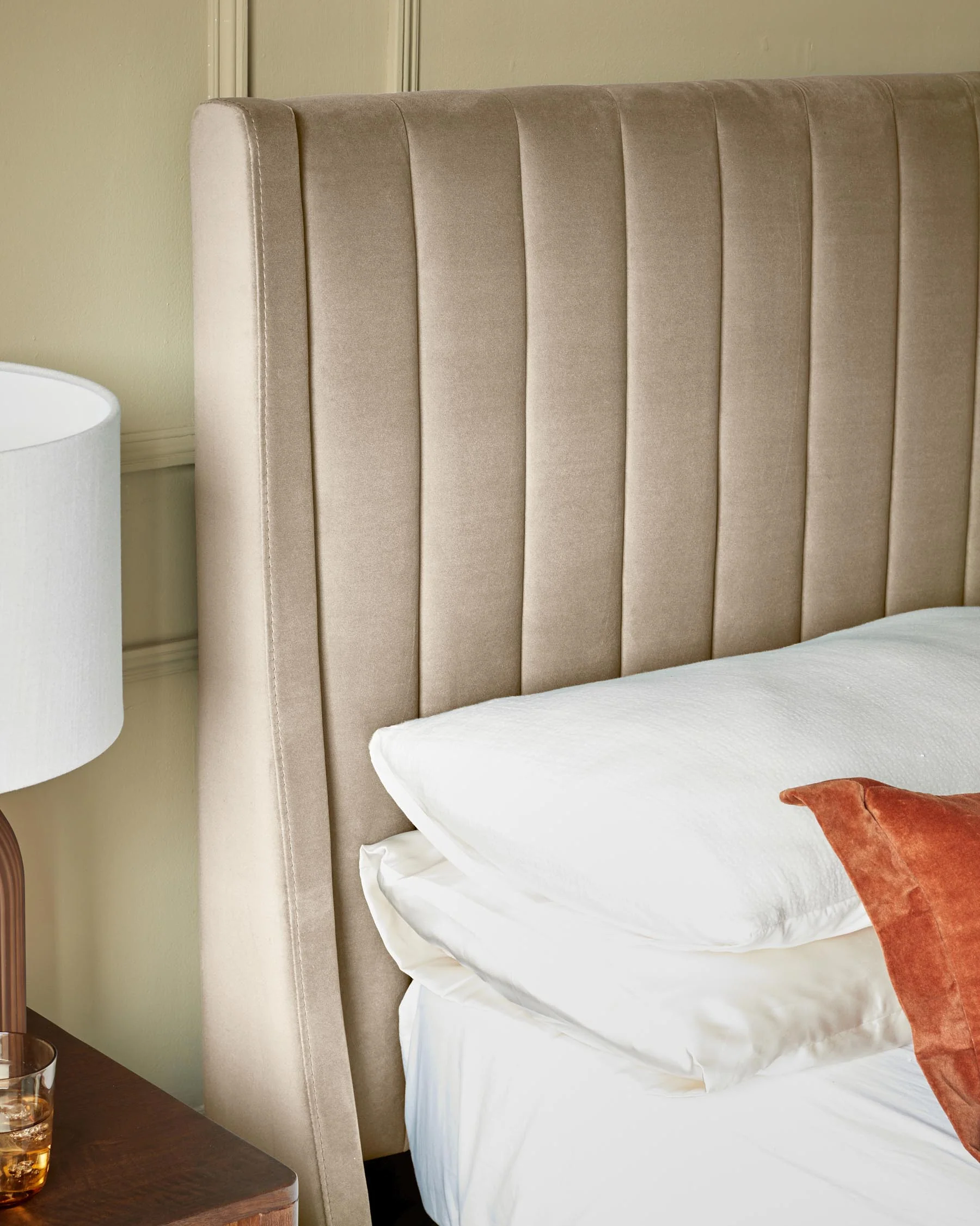 Amalfi Champagne Velvet Double Ottoman Storage Bed - Image 6