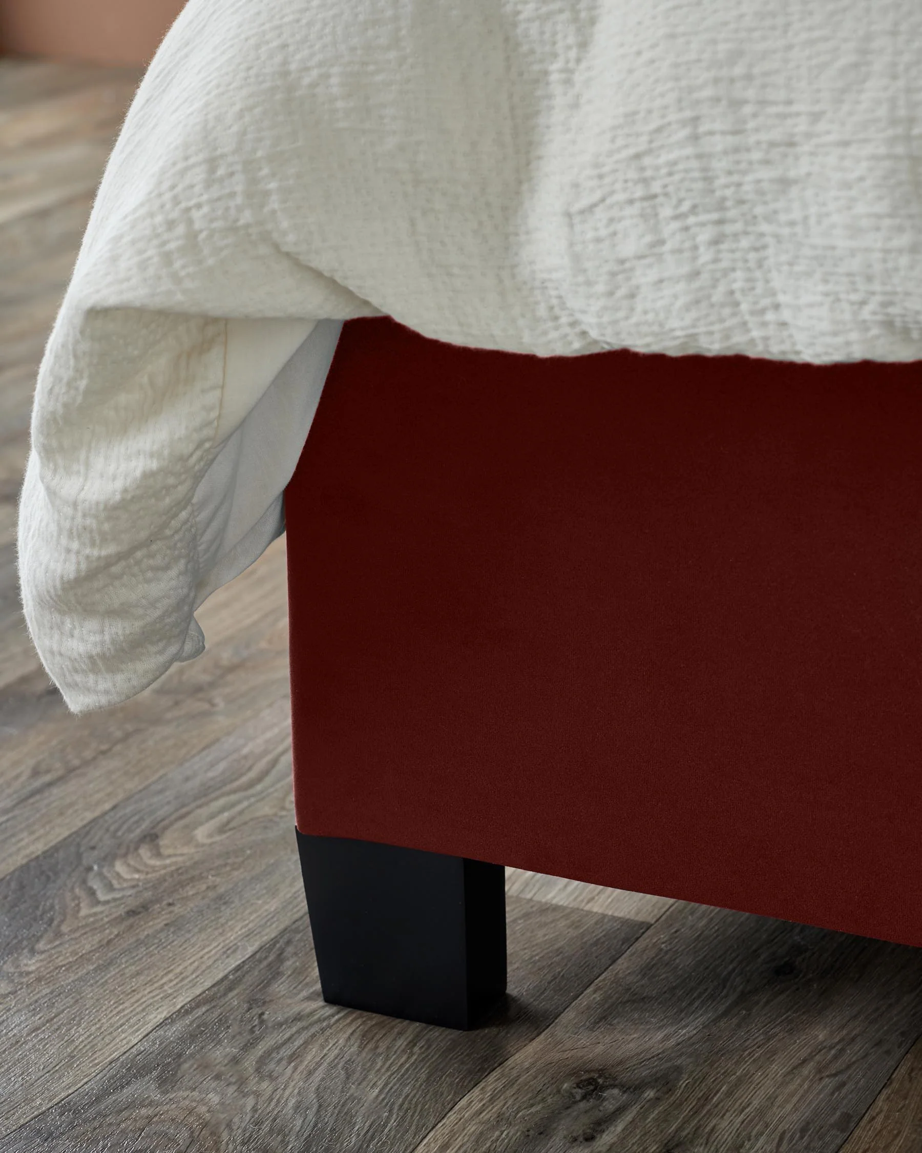 Amalfi toffee red velvet king size ottoman storage bed - Image 8