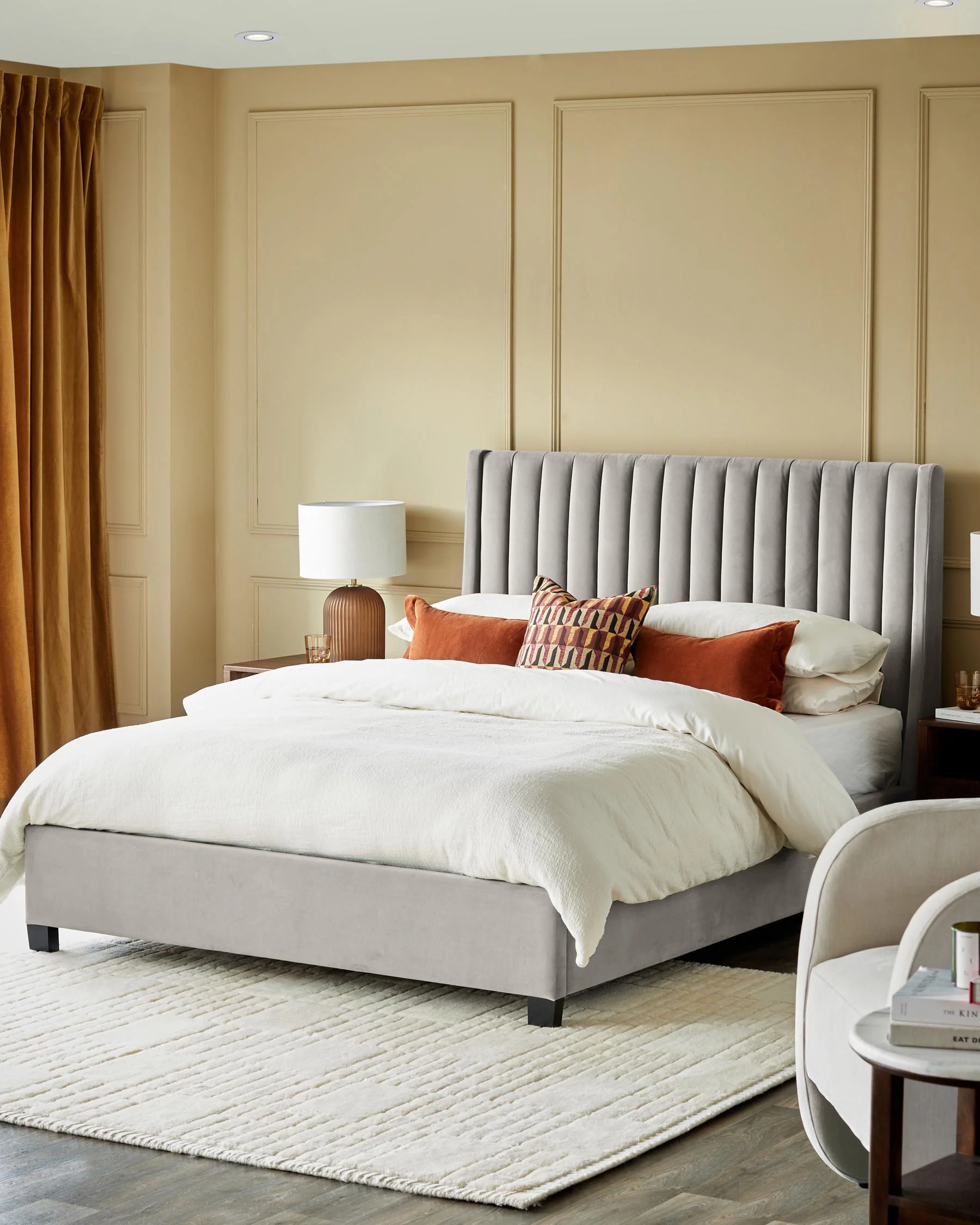 Amalfi Light Grey Velvet Super King Size Ottoman Storage Bed - Image 5