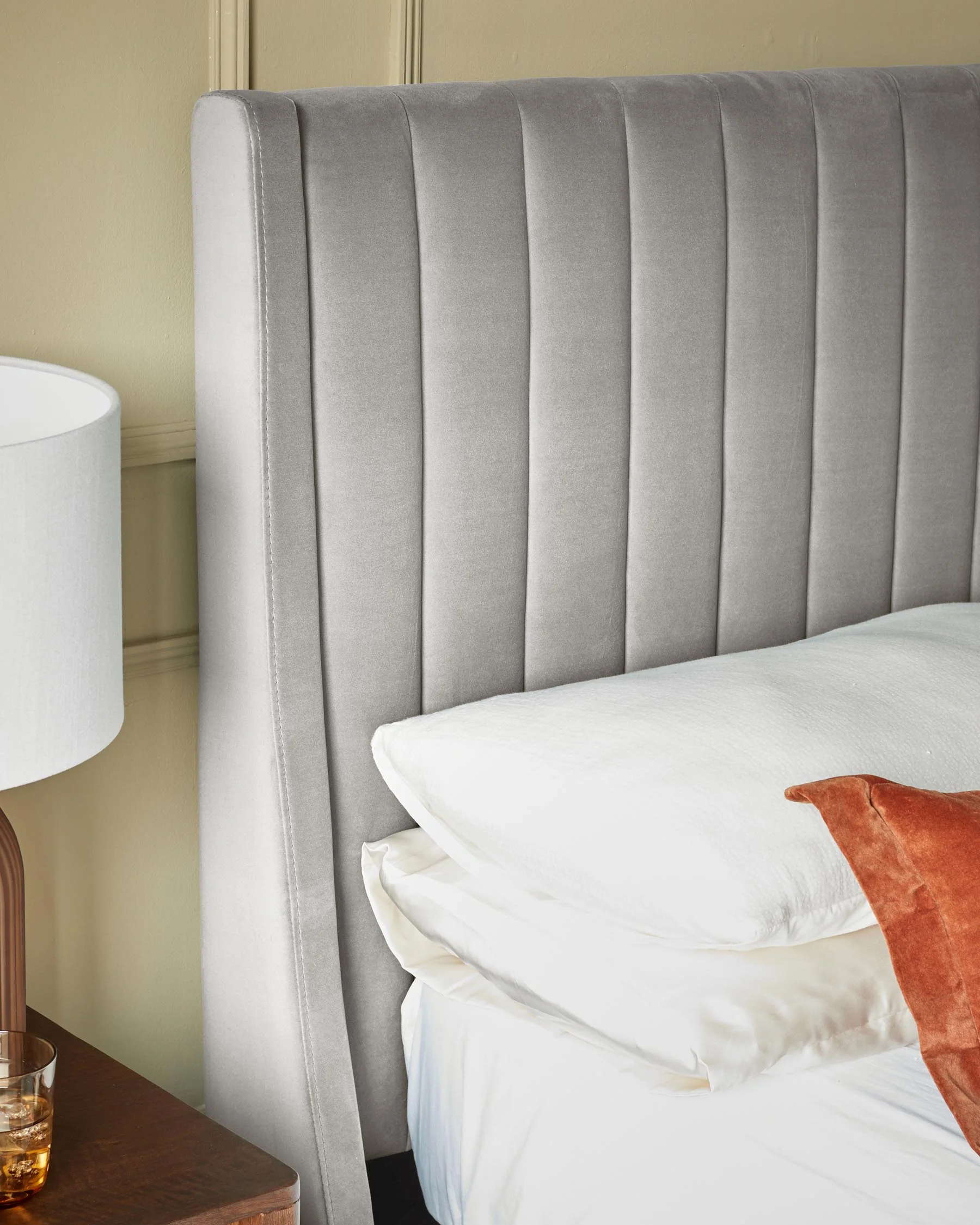 Amalfi Light Grey Velvet Super King Size Ottoman Storage Bed - Image 6