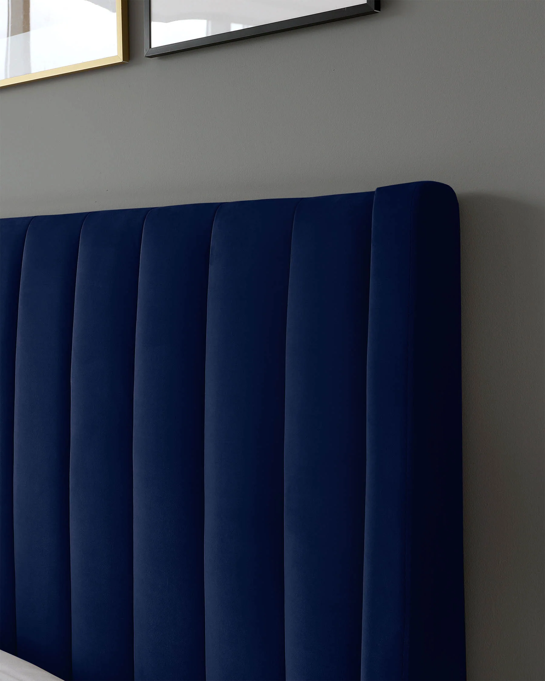 Amalfi Navy Velvet Super King Size Ottoman Storage Bed - Image 4