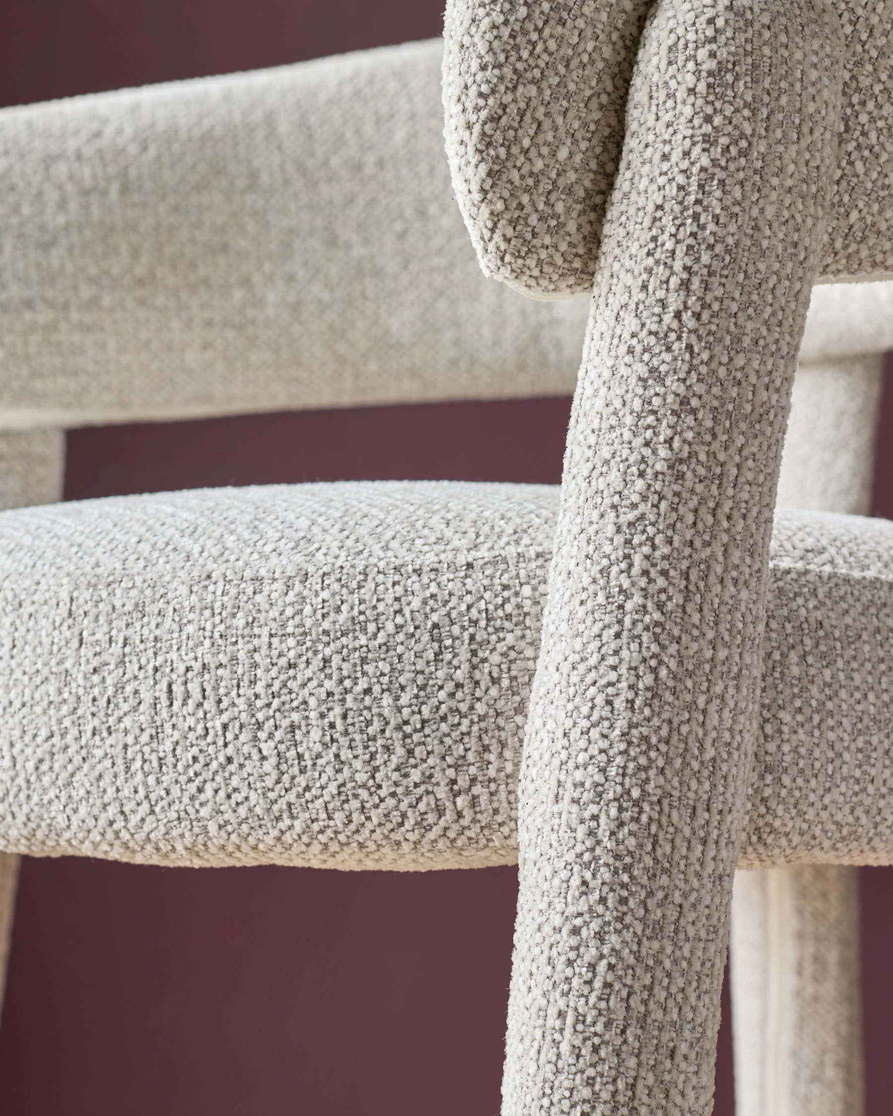 Anya natural chenille brushed bronze bar stool - Image 8
