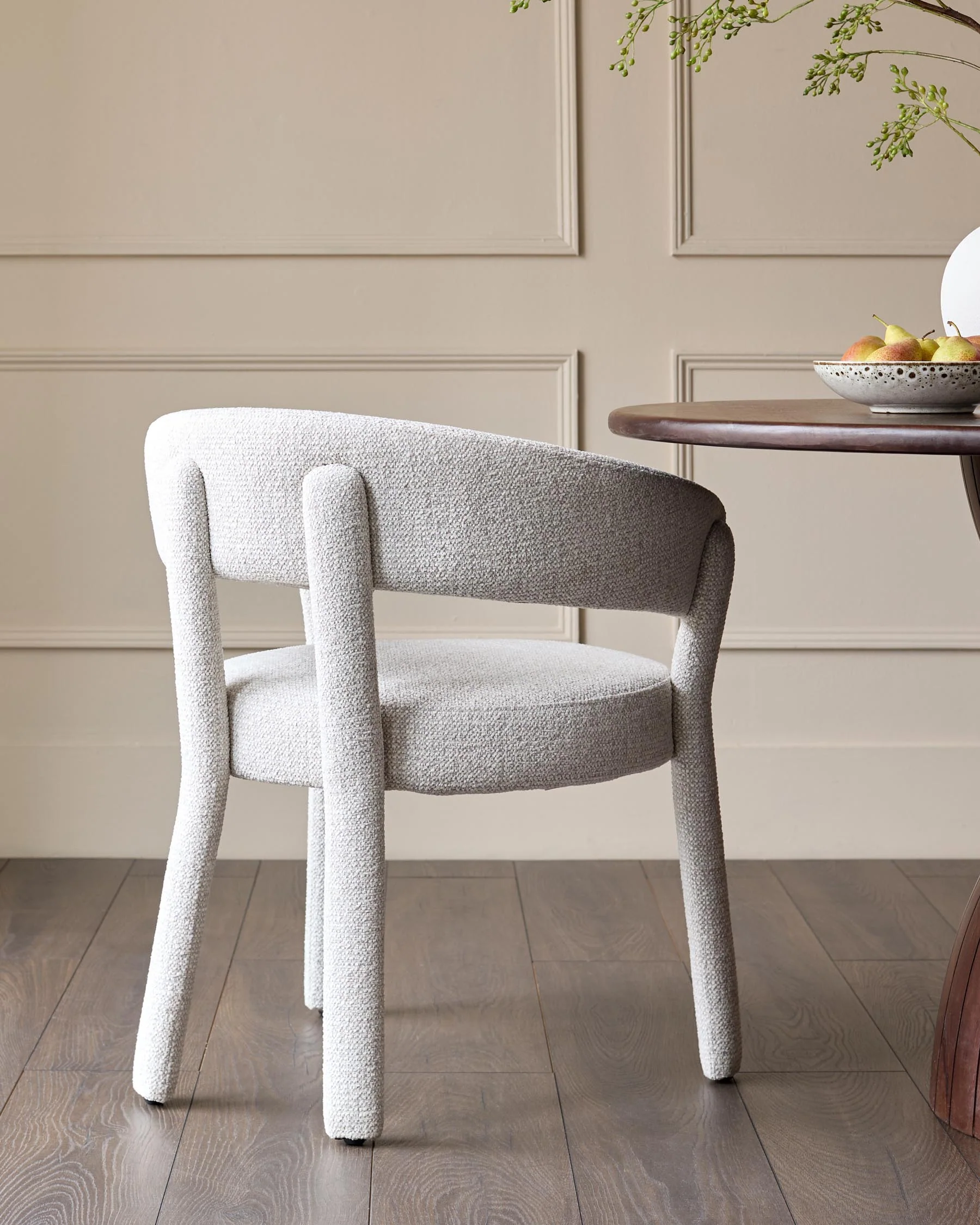 Anya natural fabric dining chair - Image 3