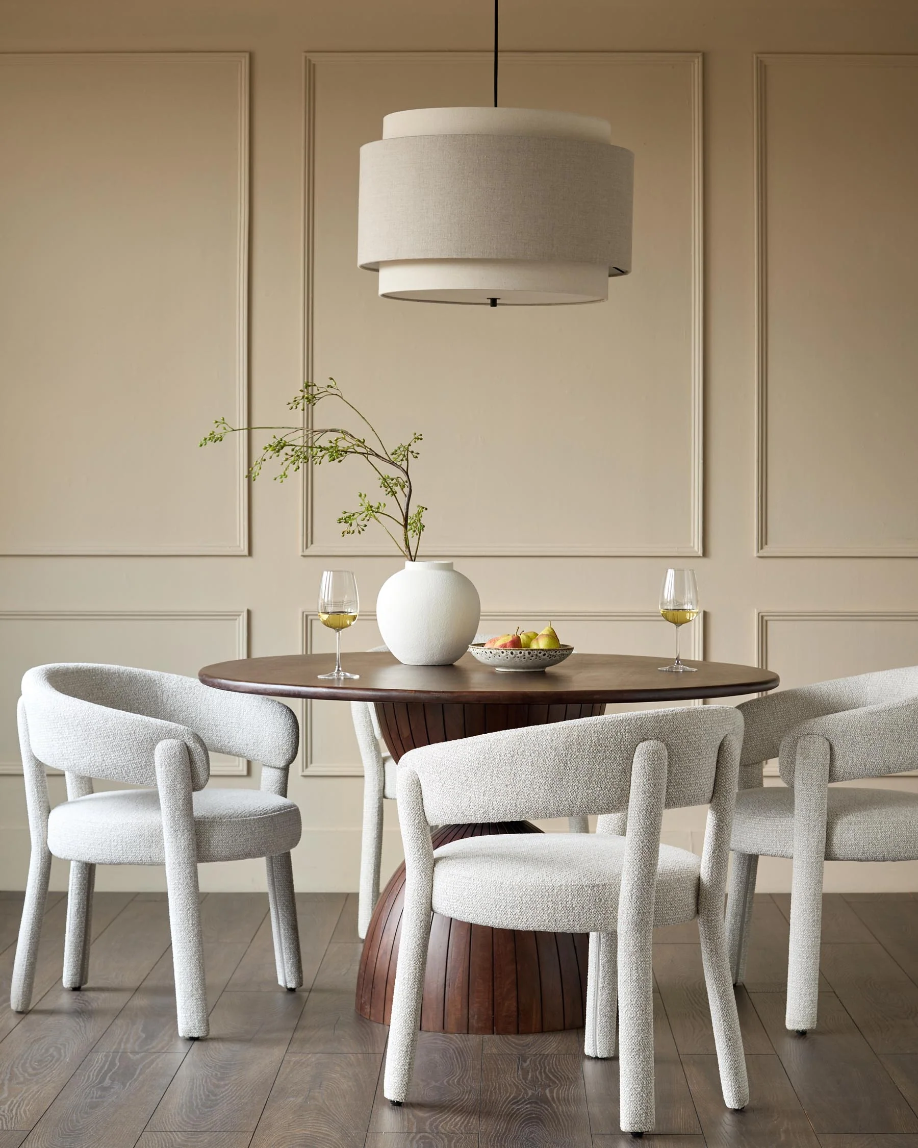 Anya natural fabric dining chair - Image 4