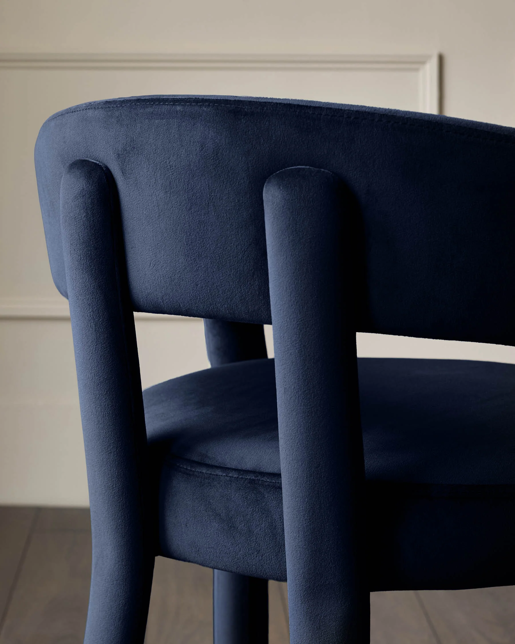 Anya dark navy velvet dining chair - Image 5