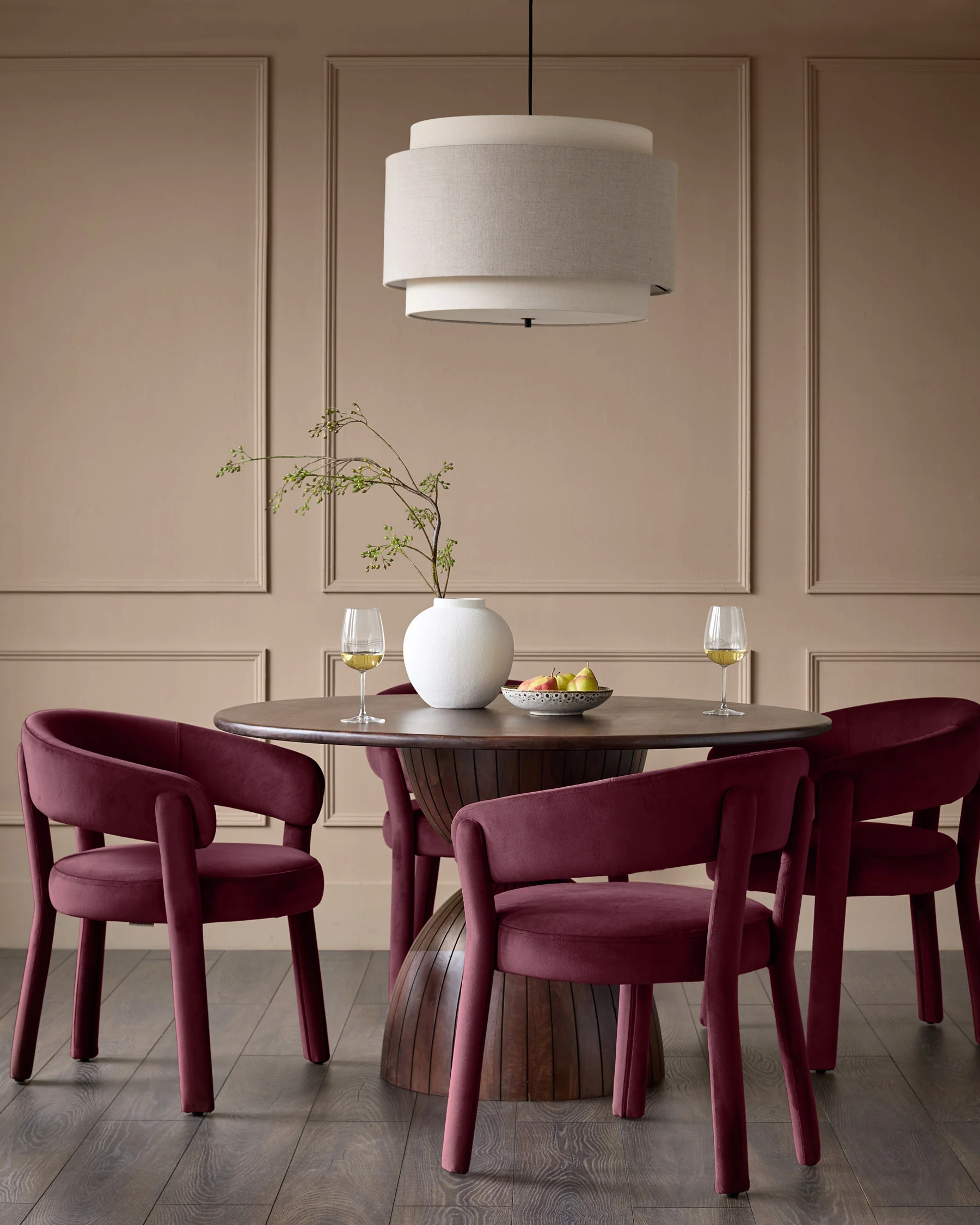 Anya plum velvet dining chair - Image 4