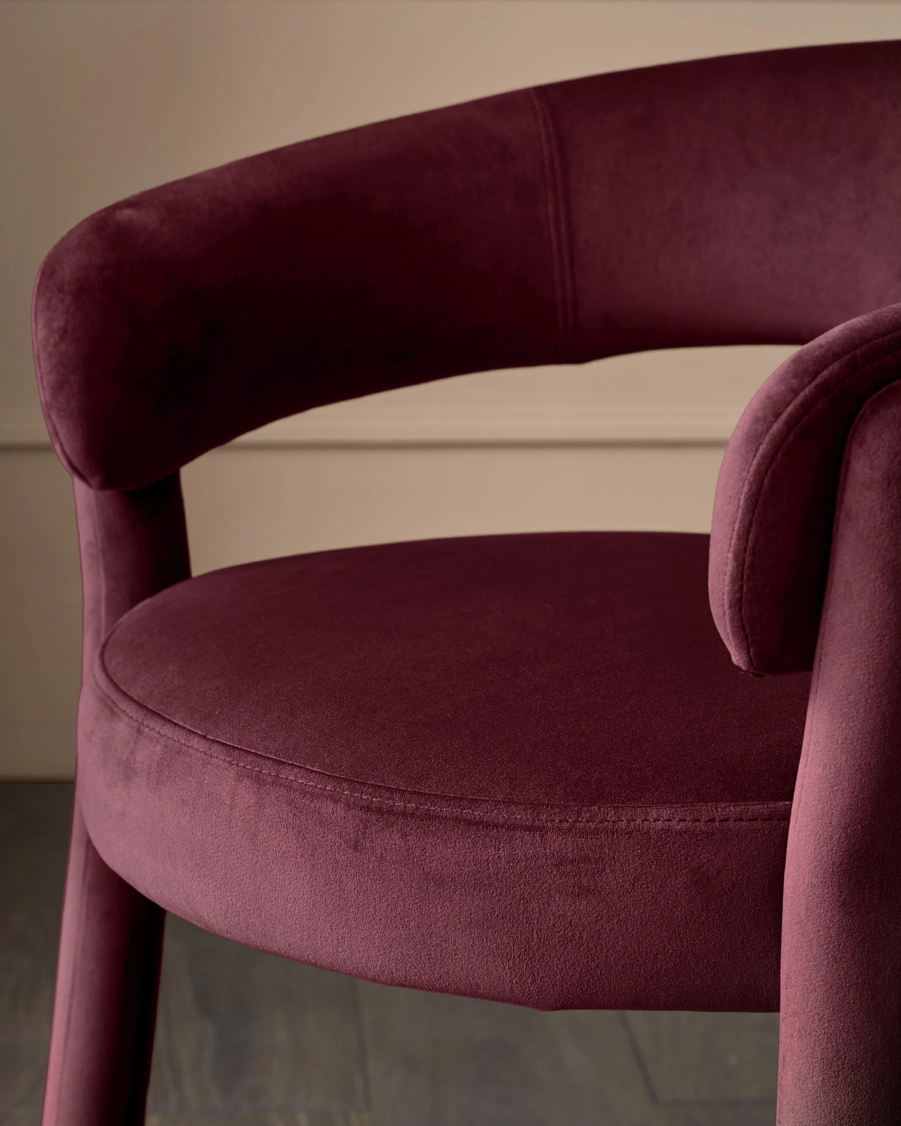Anya plum velvet dining chair - Image 5