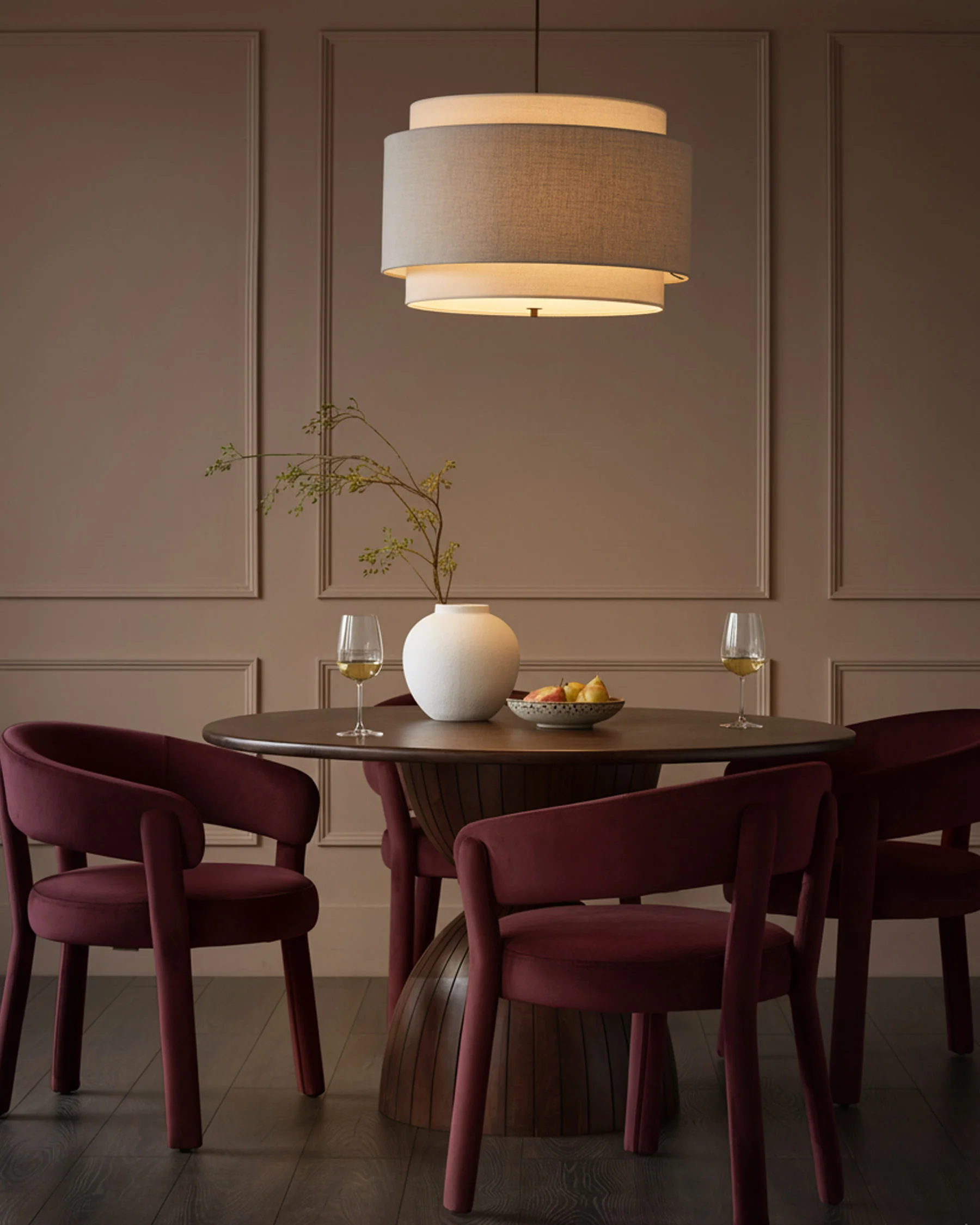 Anya plum velvet dining chair - Image 6