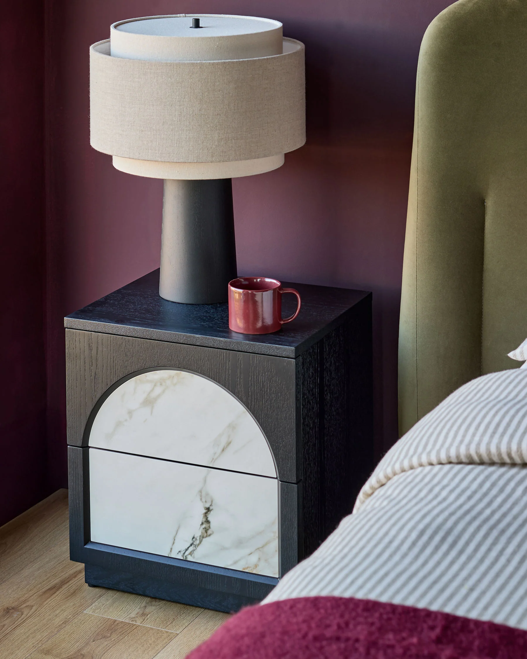 Archie natural ceramic bedside table - Image 2