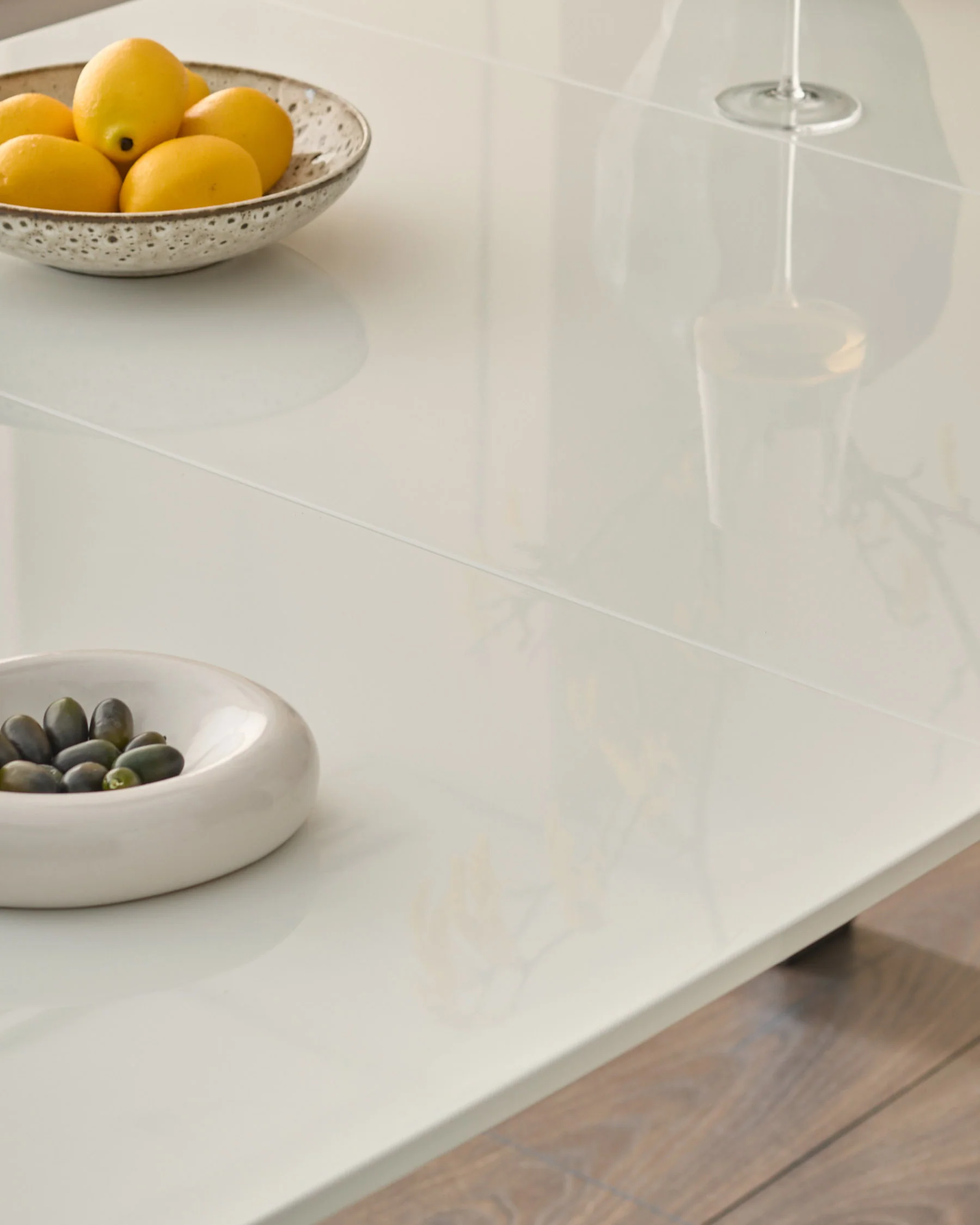 Assi White Gloss Extending 6 to 8 Seater Dining Table - Image 10