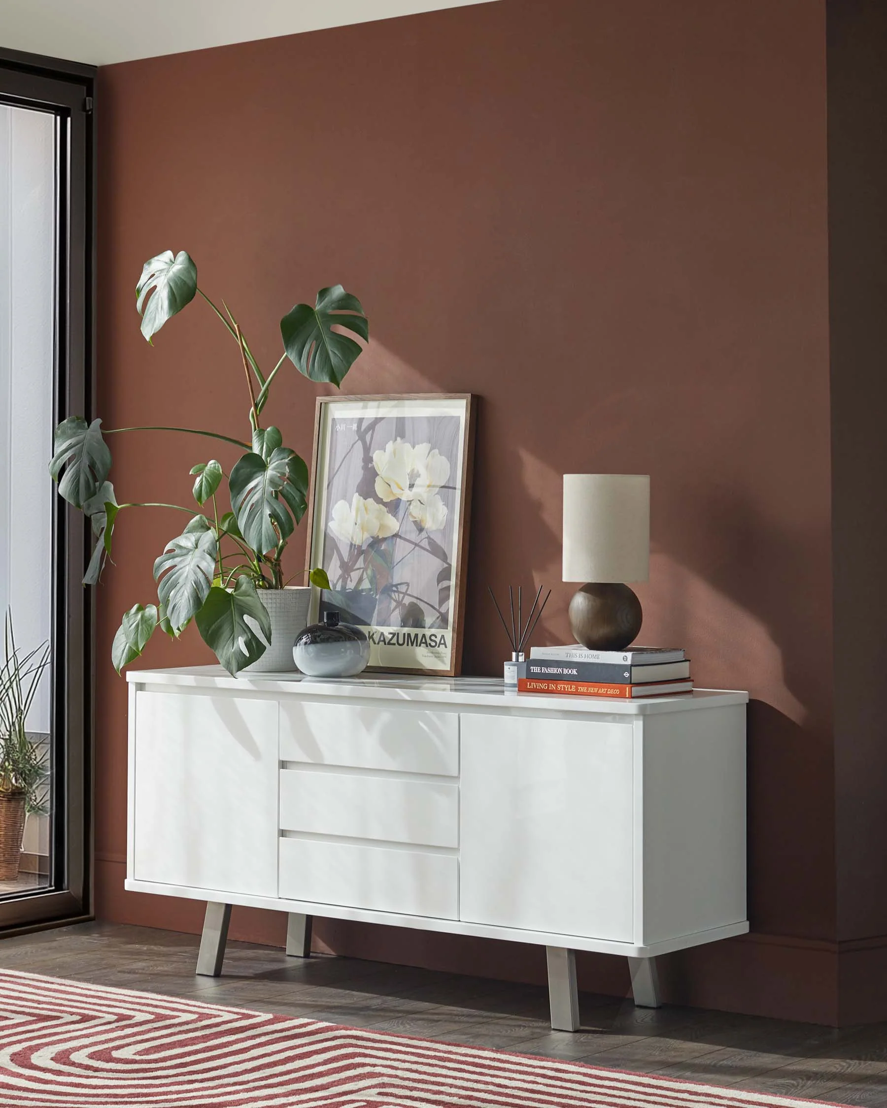 Assi White Gloss Sideboard - Image 3