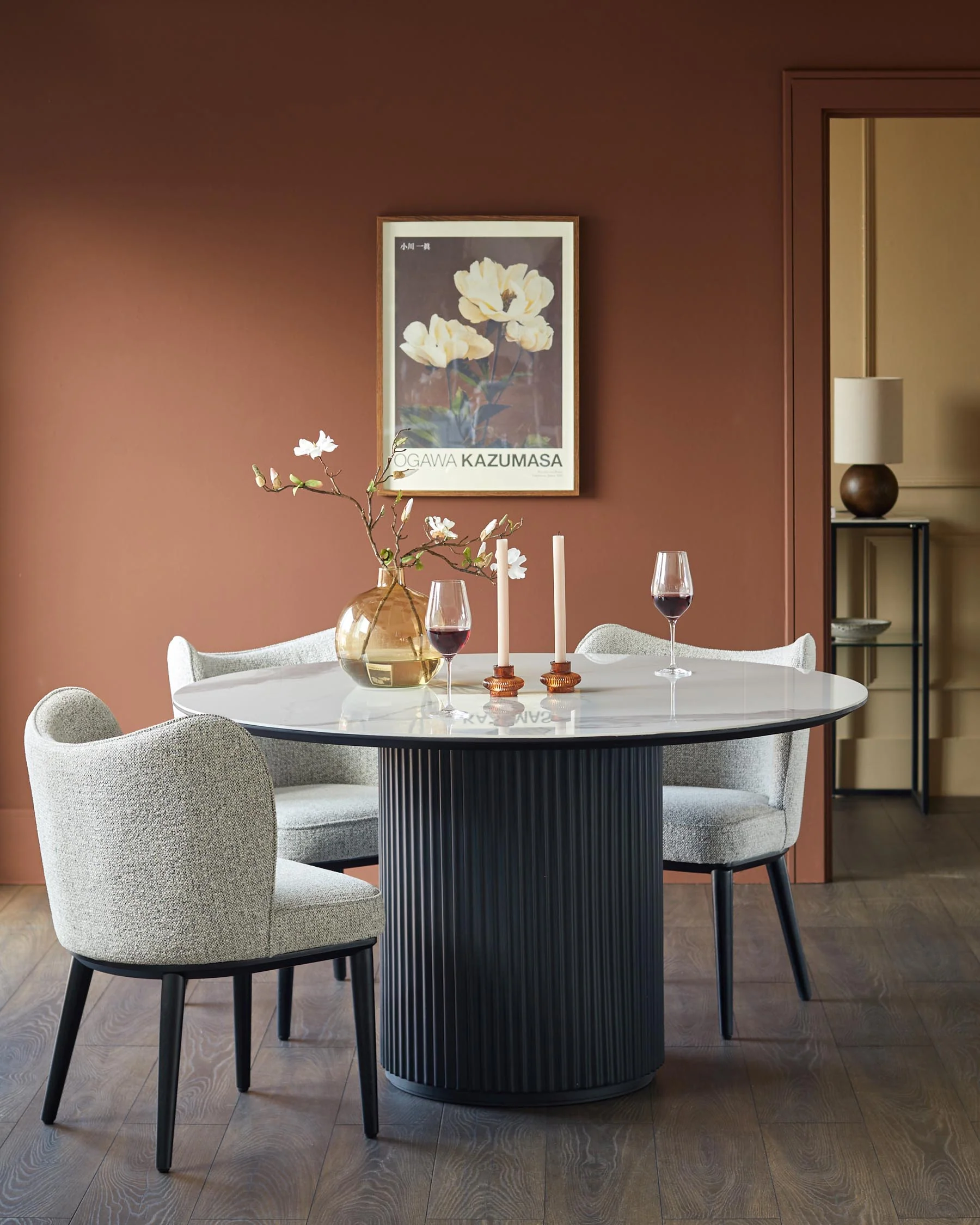 Austin white ceramic 6 seater dining table - Image 3