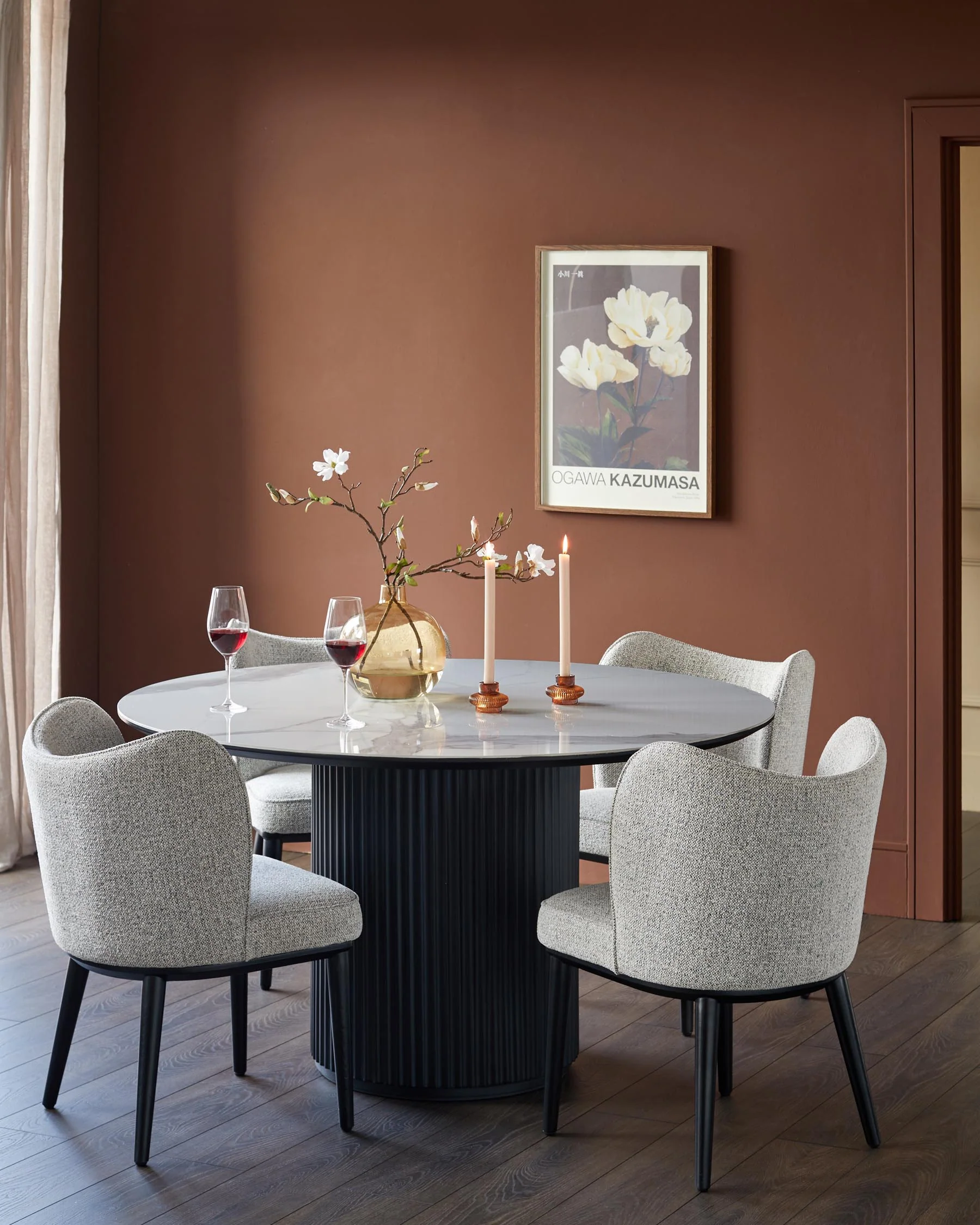 Austin white ceramic 6 seater dining table - Image 5