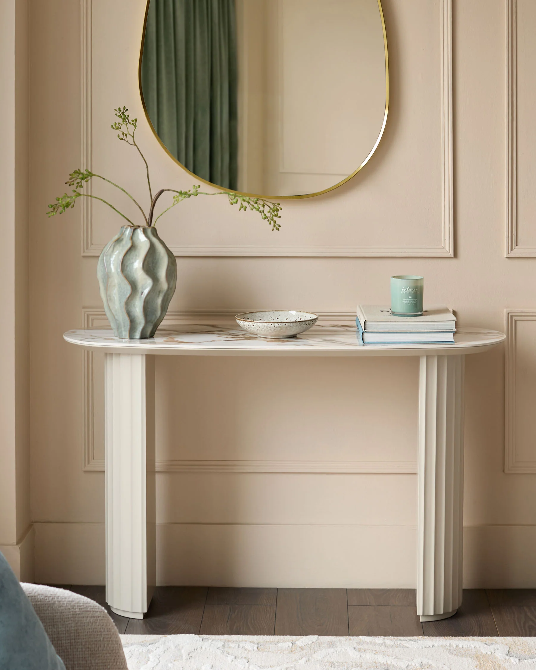 Austin natural ceramic console table - Image 2