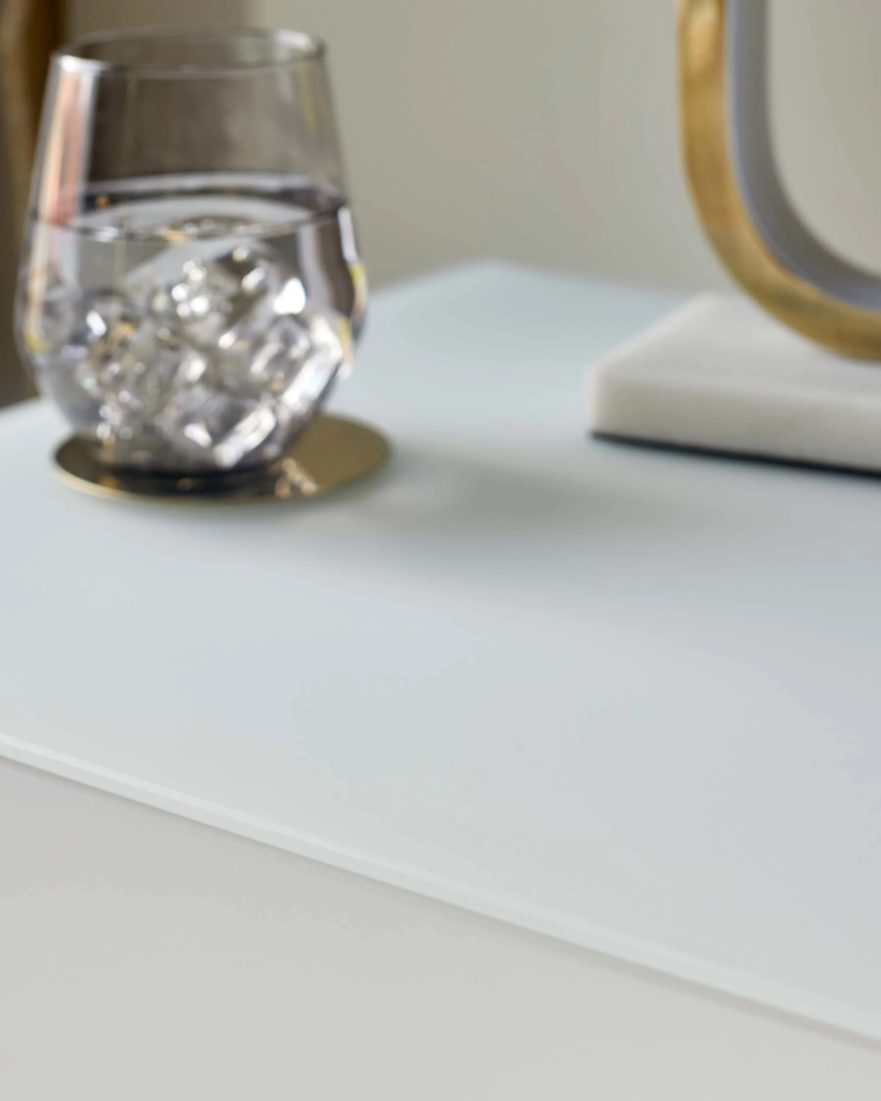 Benton White 2 Drawer Bedside Table With Chrome Legs - Image 4