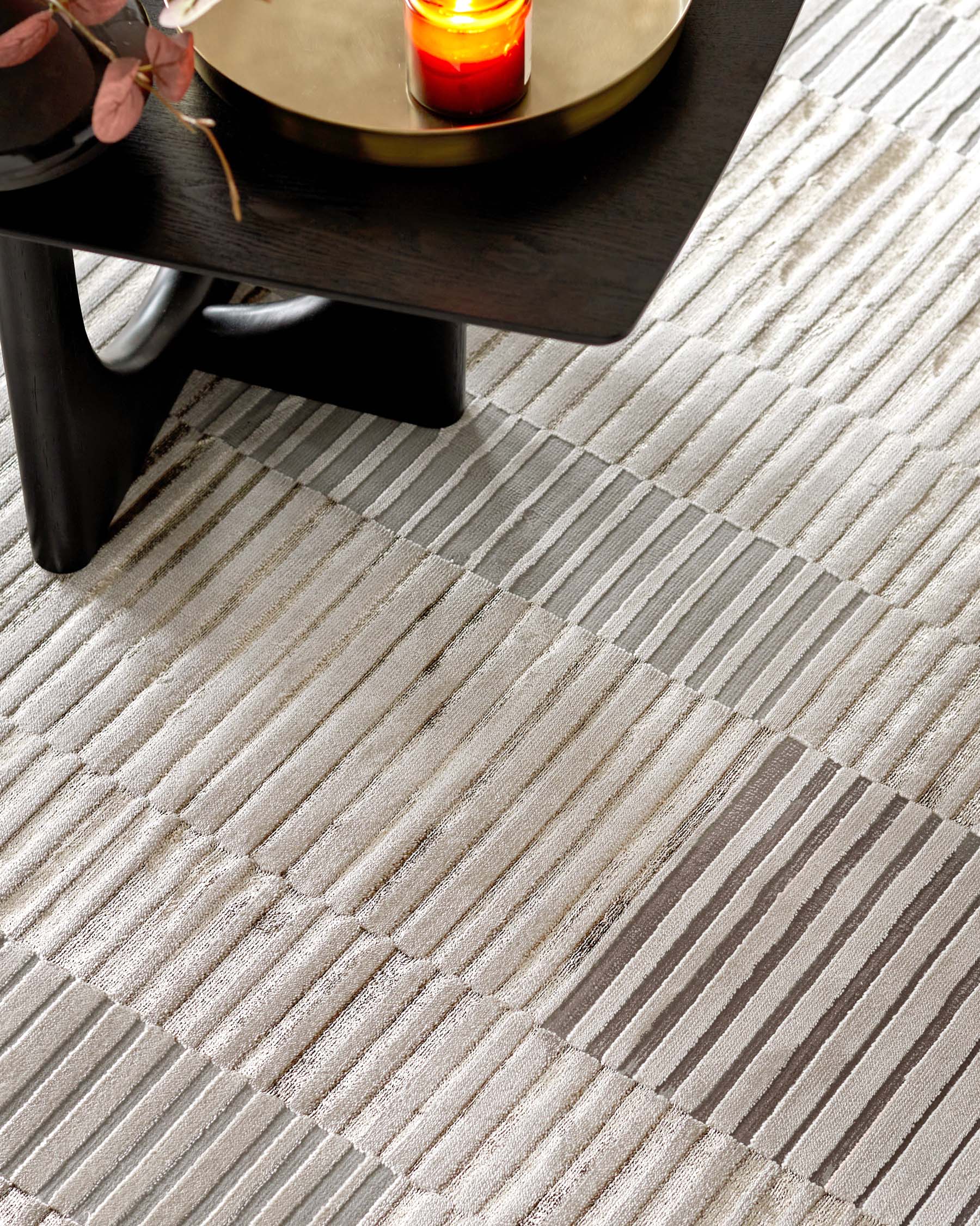 Bijou mixed metallics textured small  rug - Image 2