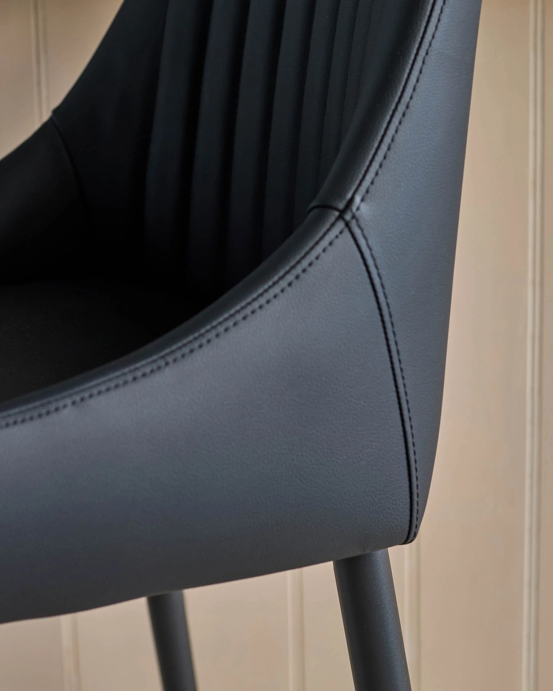 Blakely black faux leather bar stool - Image 7