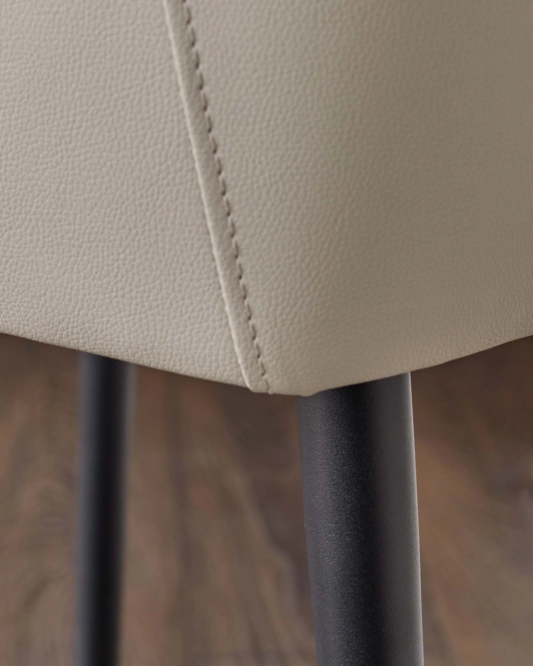 Blakely light grey faux leather bar stool - Image 6
