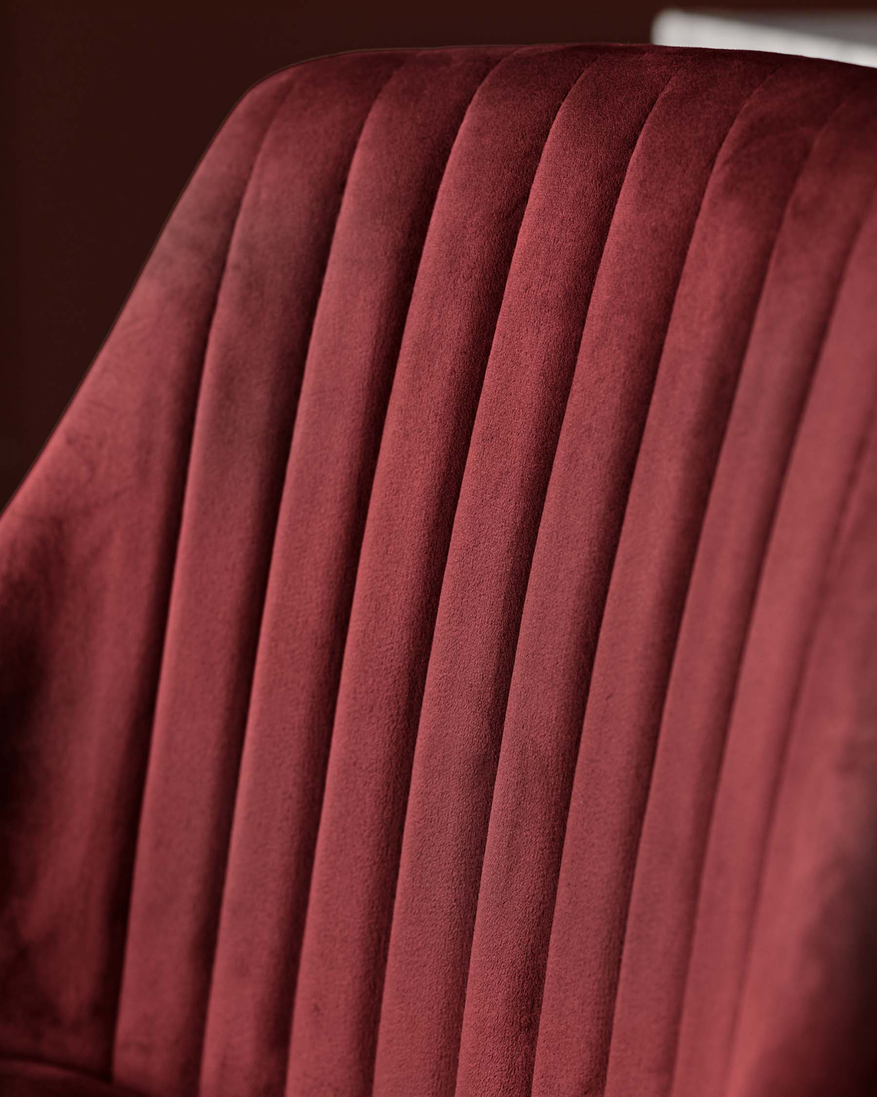 Blakely toffee red velvet bar stool - Image 6
