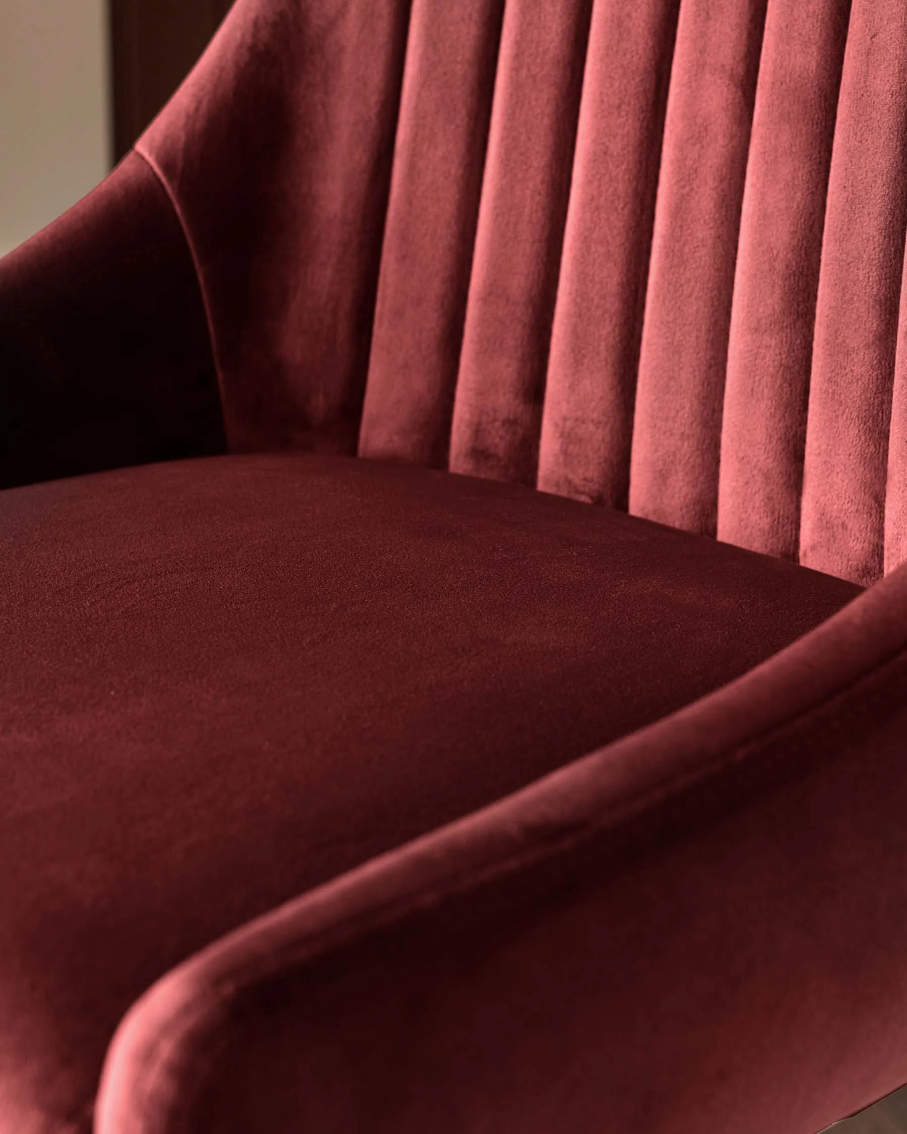 Blakely toffee red velvet bar stool - Image 8