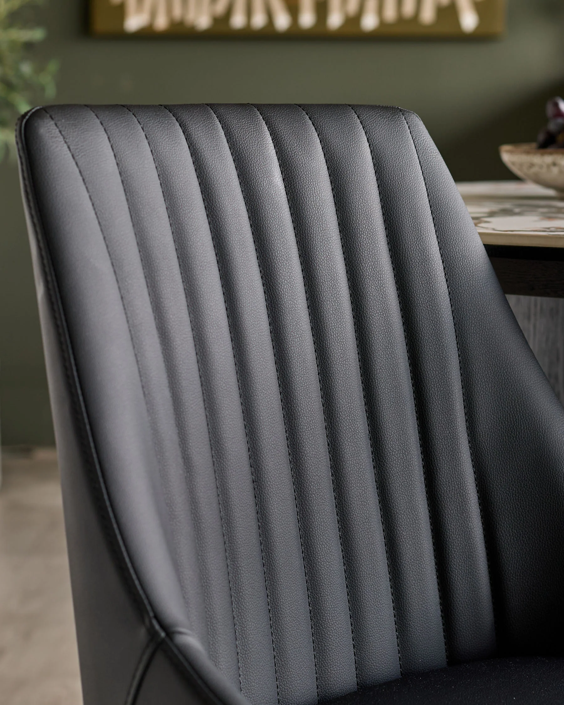 Blakely black faux leather dining chair - Image 10
