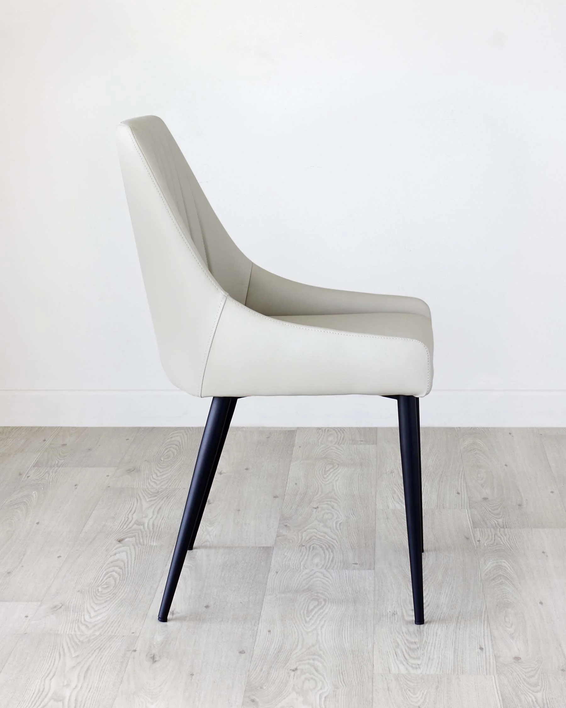 Blakely Light Grey Faux Leather Dining Chair - Image 5