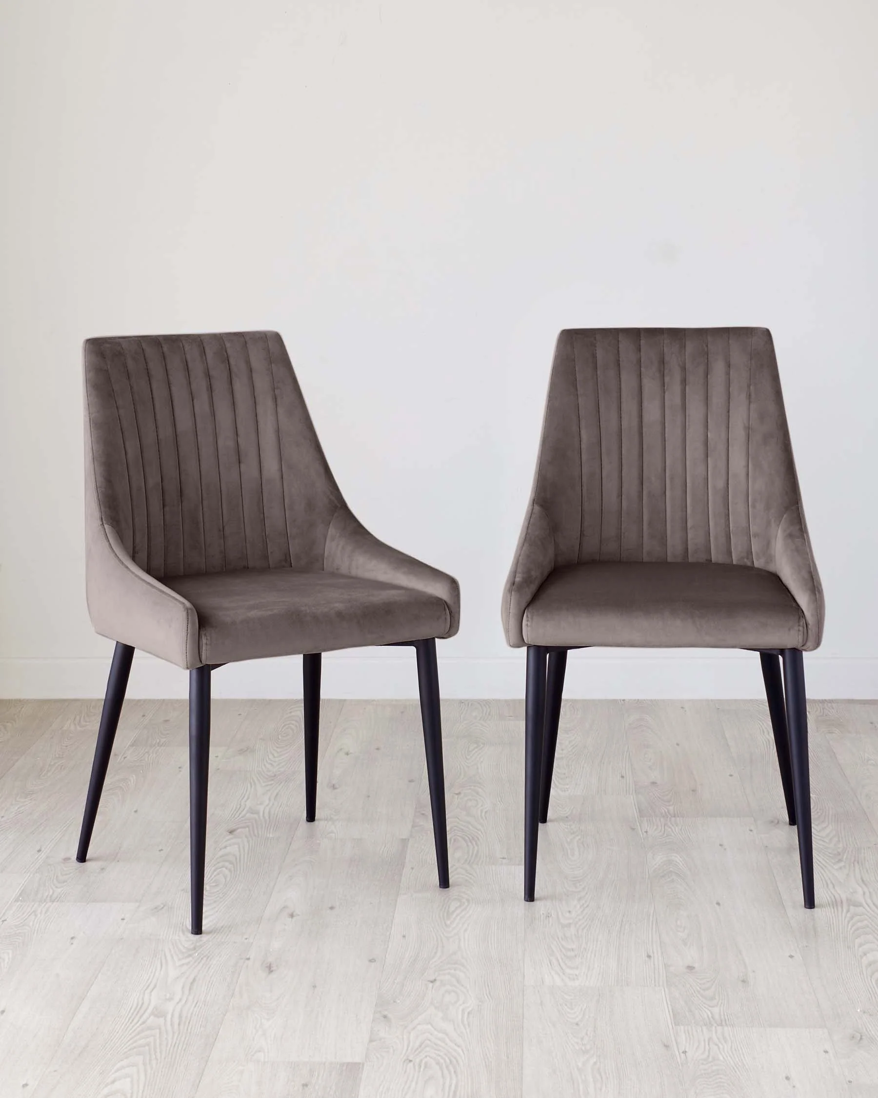 Blakely mocha velvet dining chair - Image 3