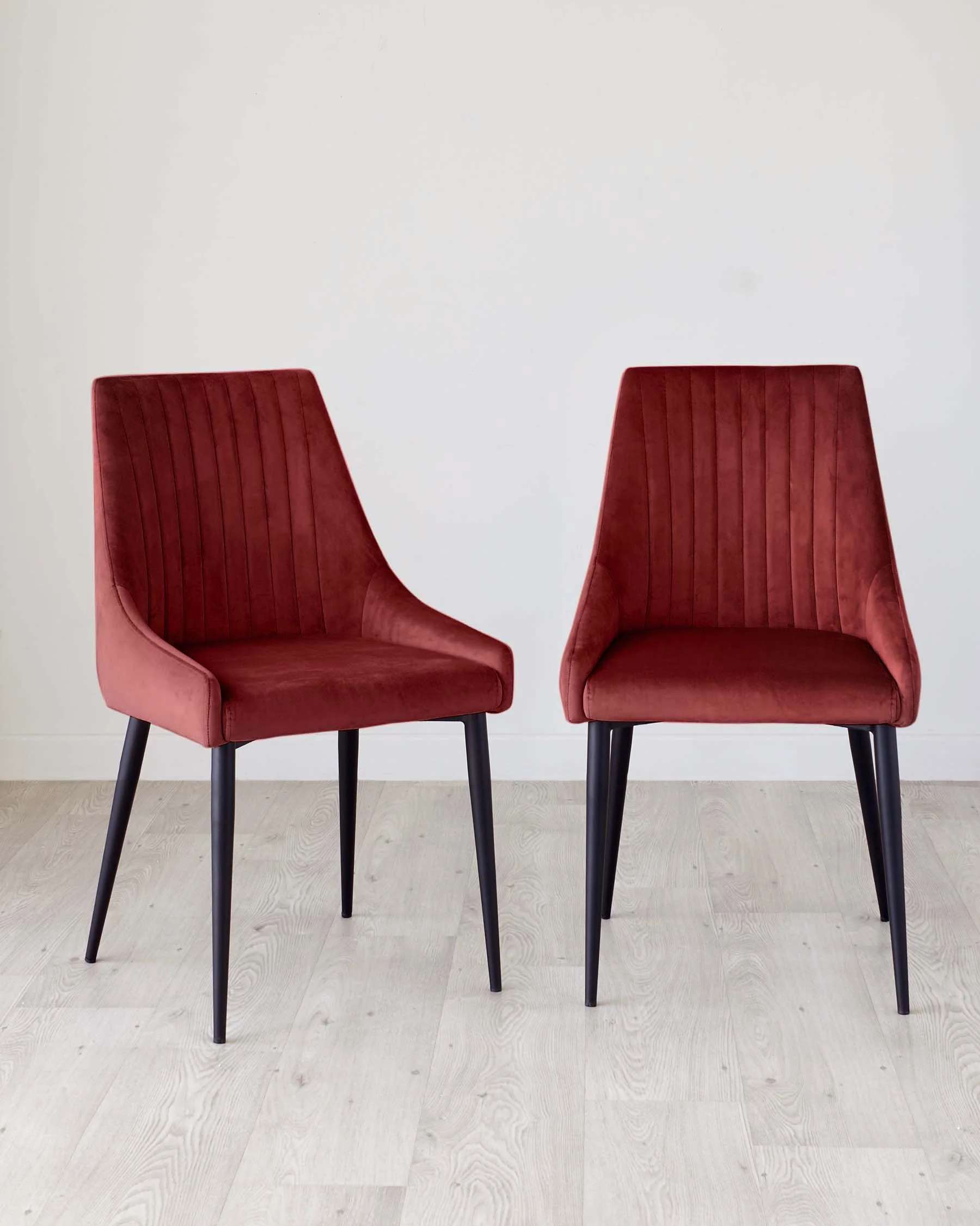 Blakely toffee red velvet dining chair - Image 2