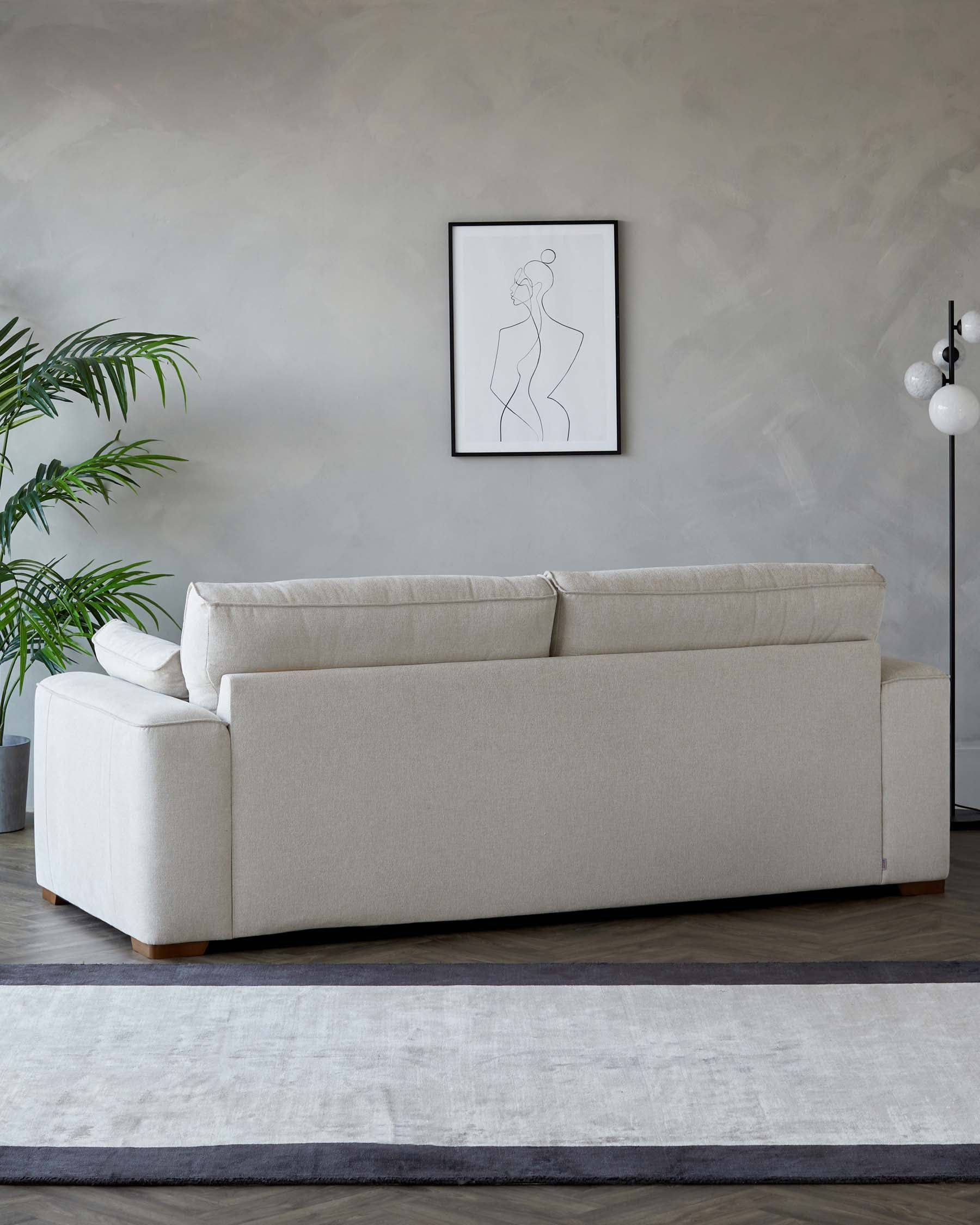 Brody Natural Flat Weave 3 Seater Sofa - Image 3