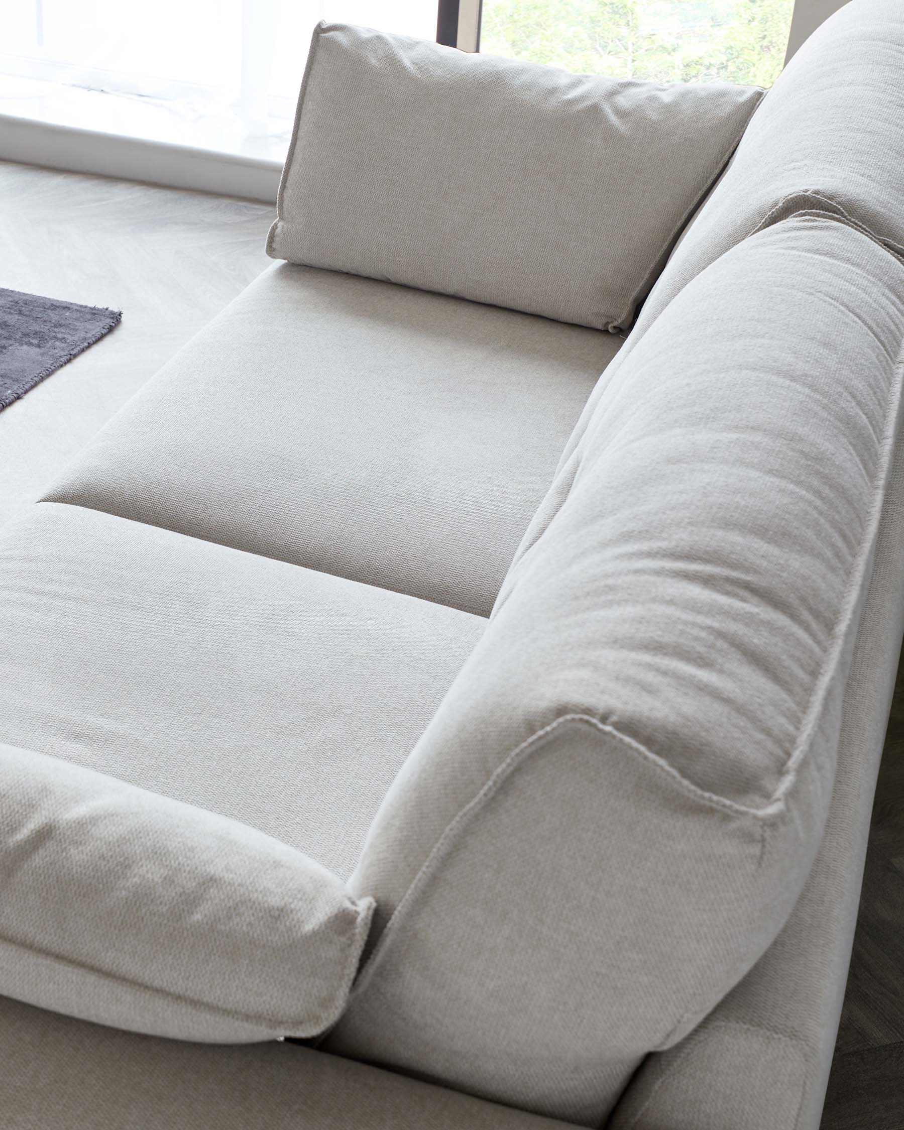 Brody Natural Flat Weave 3 Seater Sofa - Image 4