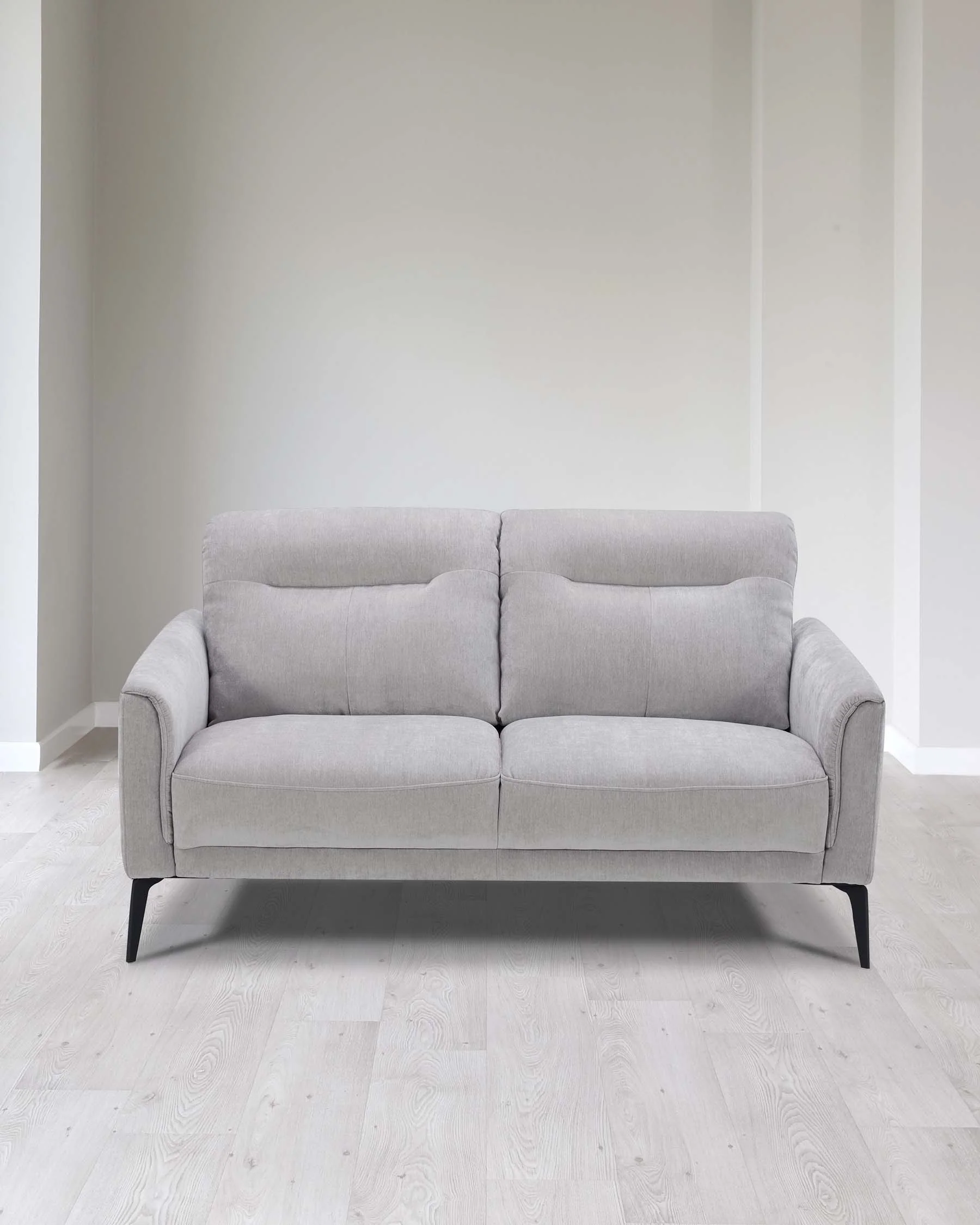 Brooks Light Grey Fabric Pleat 2 Seater Sofa - Image 4