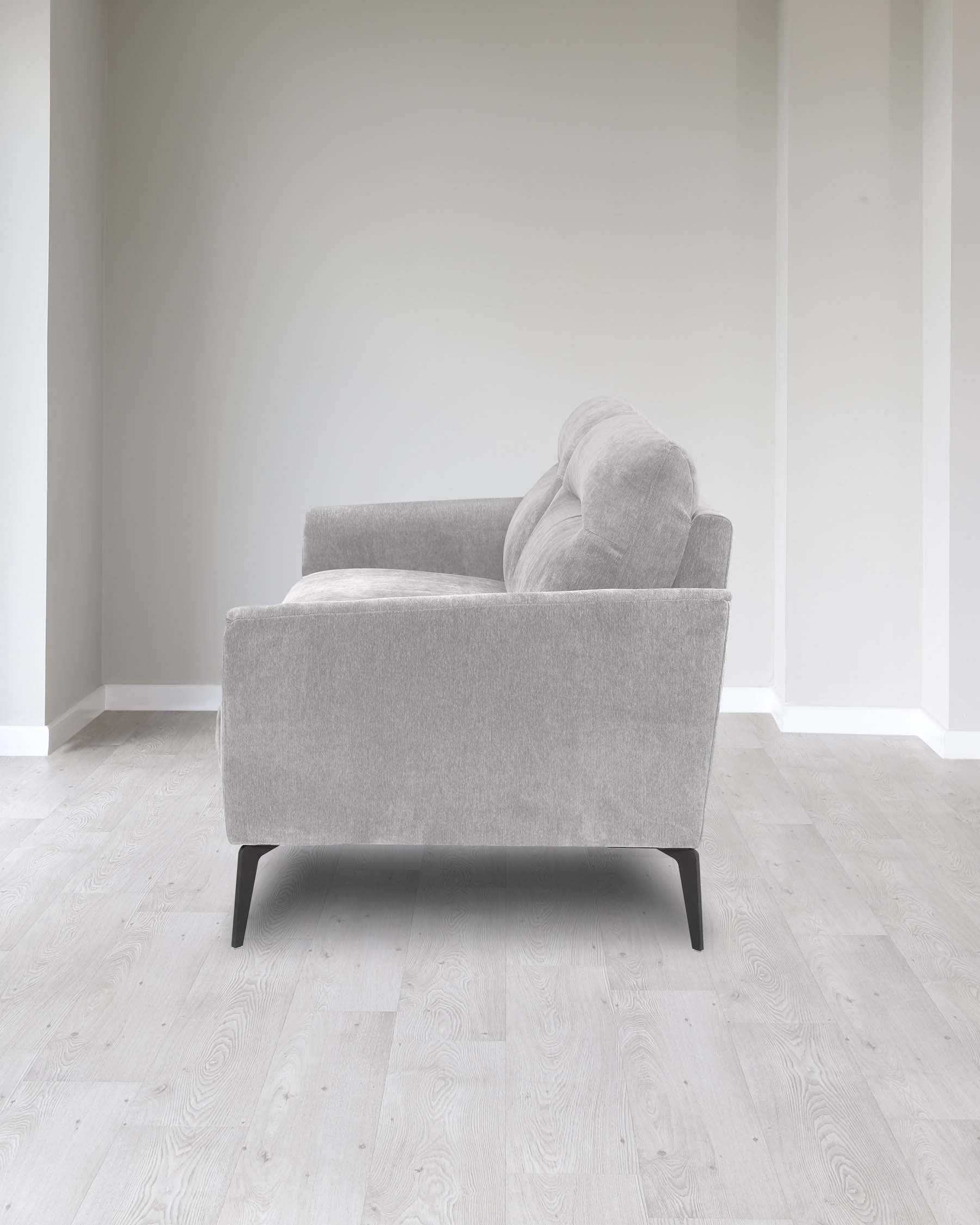 Brooks Light Grey Fabric Pleat 2 Seater Sofa - Image 6