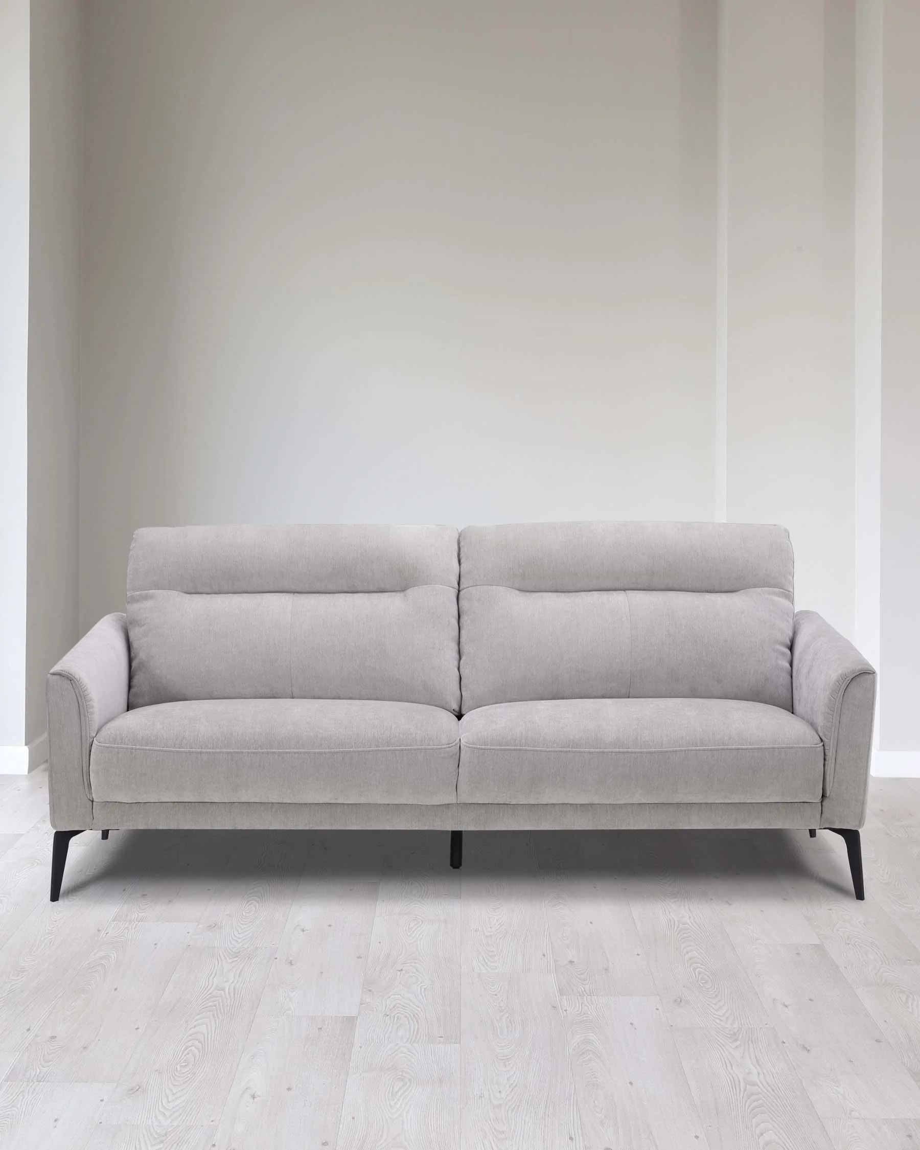 Brooks Light Grey Fabric Pleat 3 Seater Sofa - Image 7