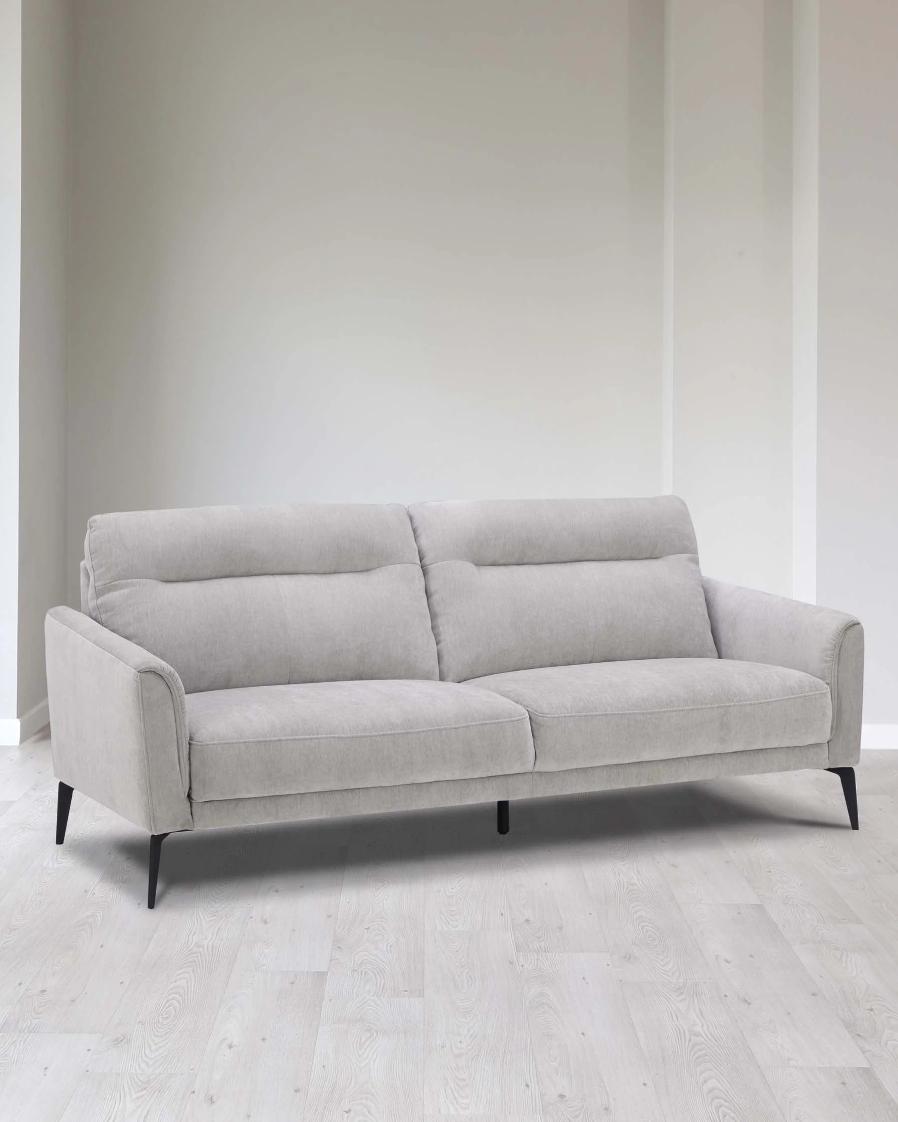Brooks Light Grey Fabric Pleat 3 Seater Sofa - Image 8