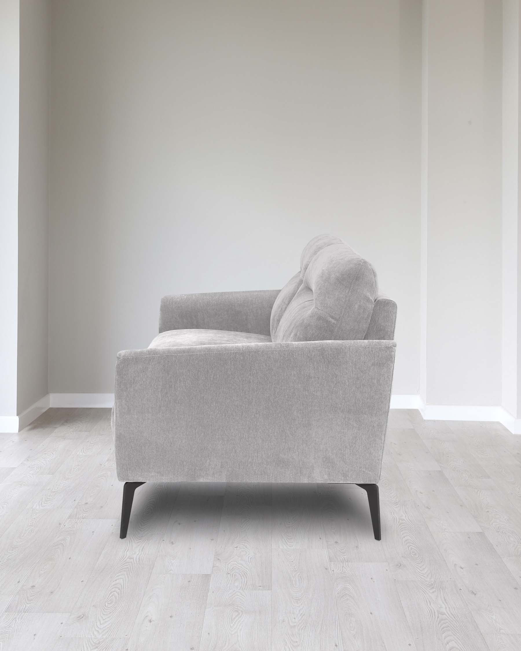 Brooks Light Grey Fabric Pleat 3 Seater Sofa - Image 9