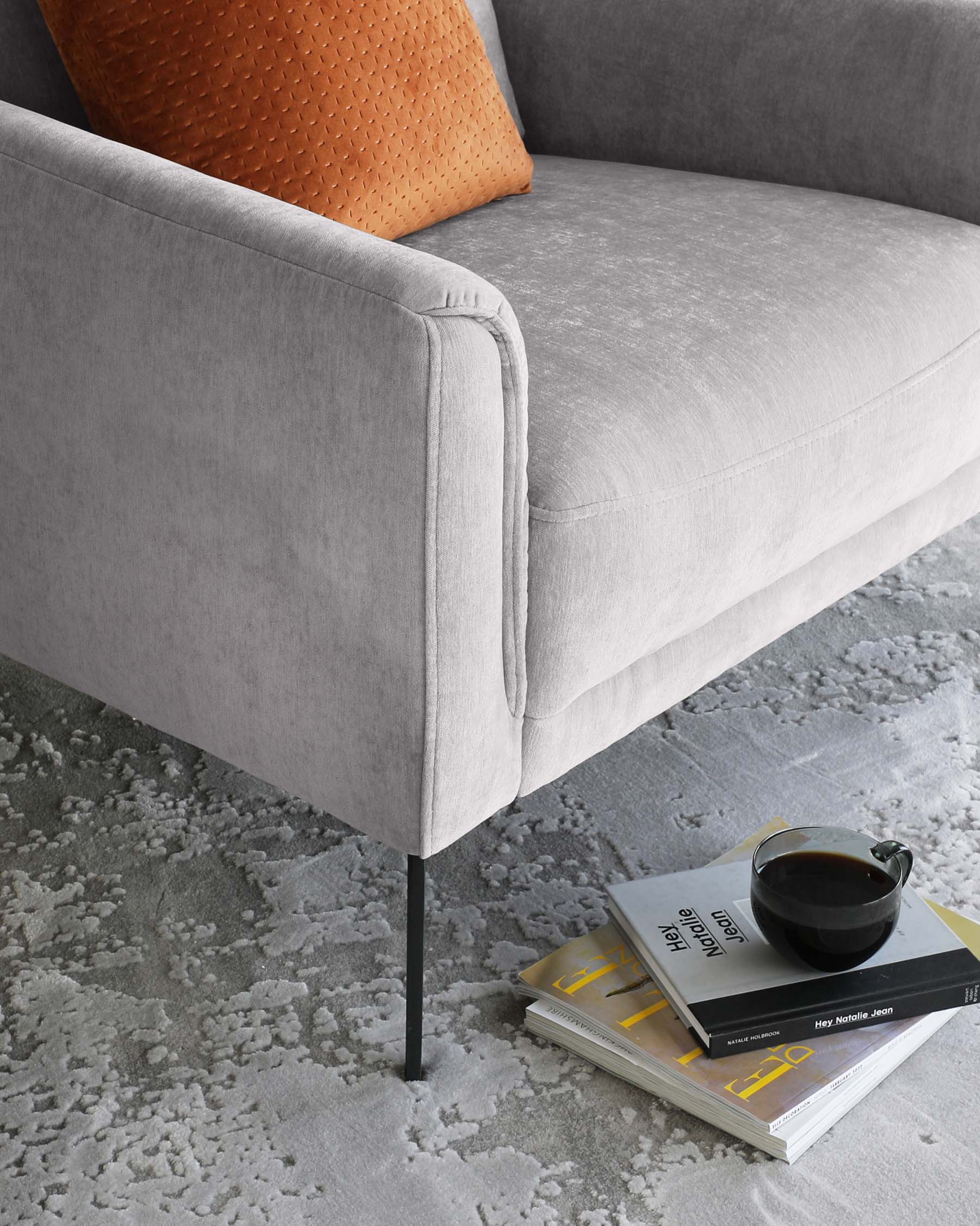 Brooks Light Grey Fabric Armchair - Image 5