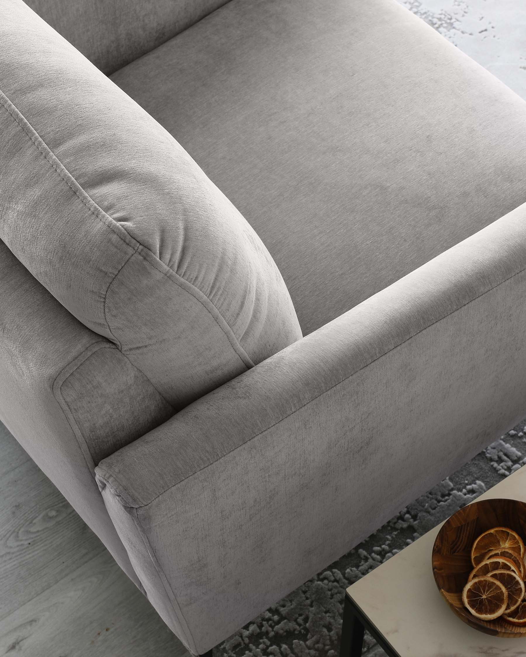 Brooks Light Grey Fabric Armchair - Image 6