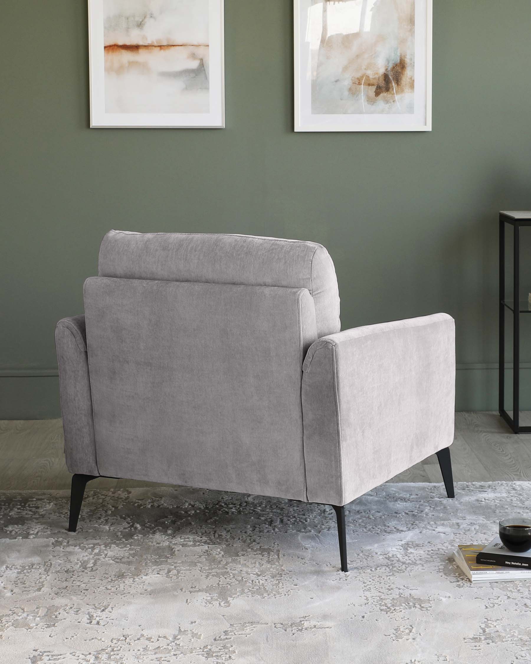 Brooks Light Grey Fabric Armchair - Image 7