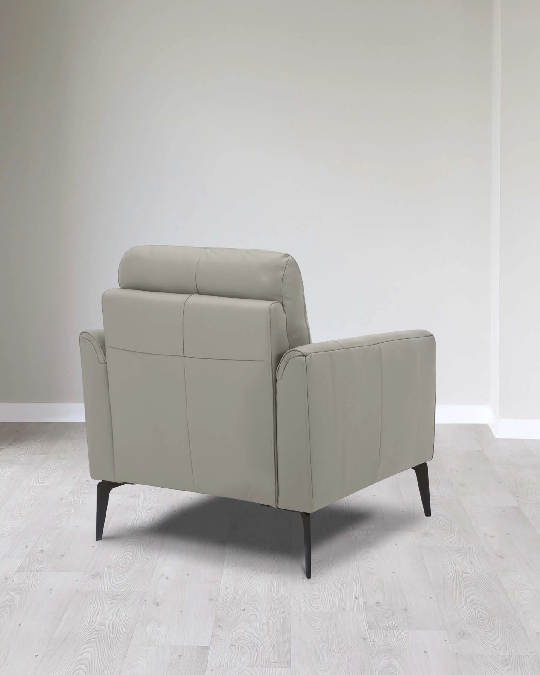 Brooks Light Grey Leather Armchair - Image 10