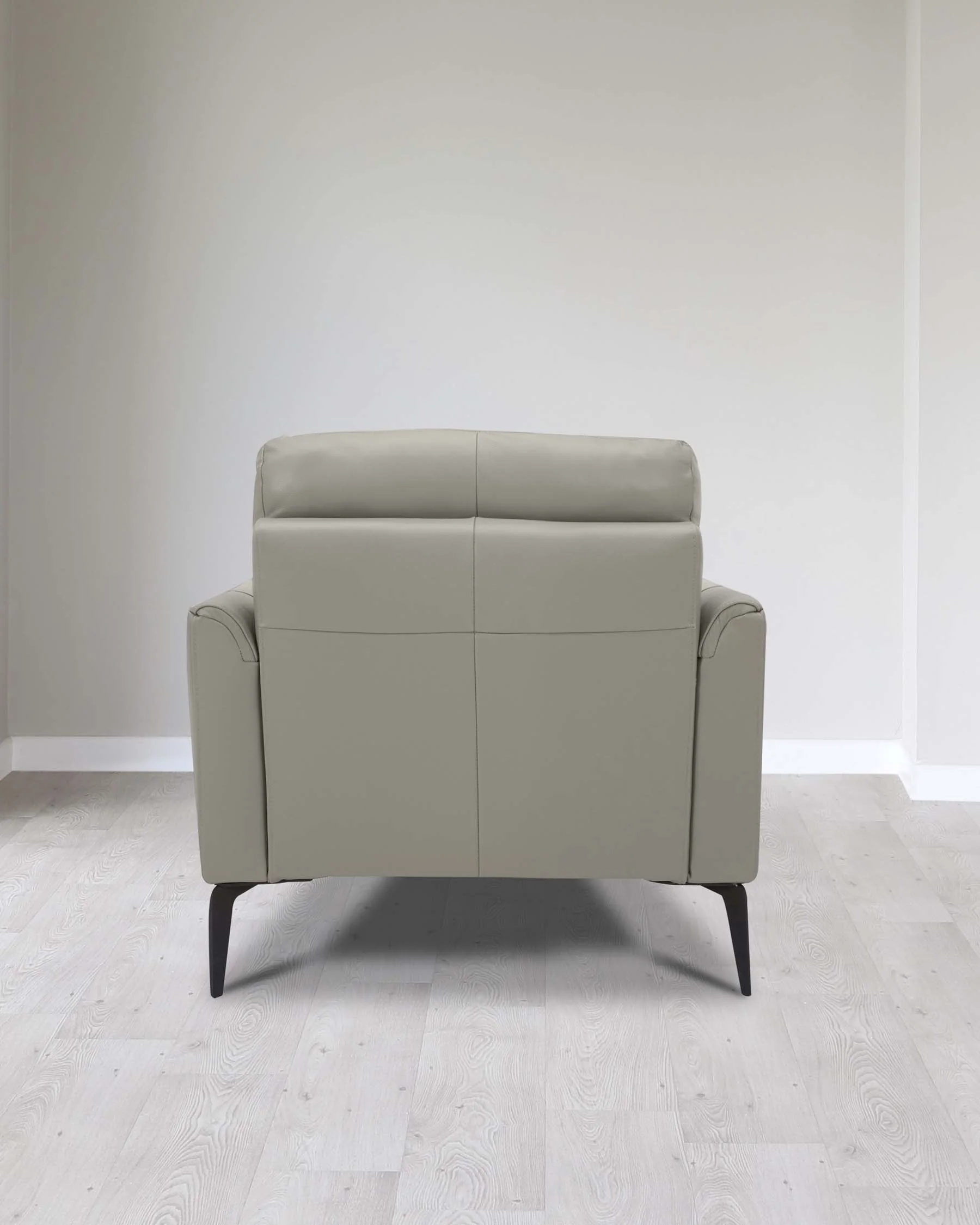 Brooks Light Grey Leather Armchair - Image 11