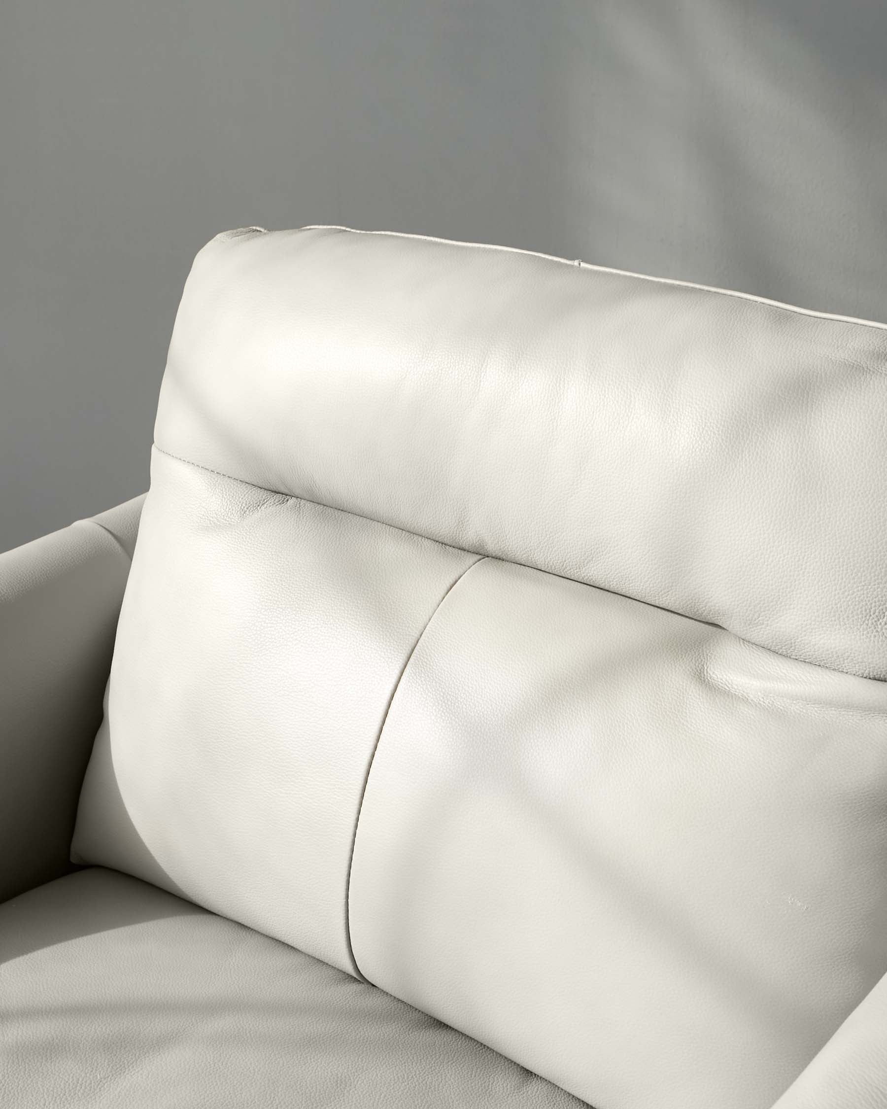 Brooks Light Grey Leather Armchair - Image 6