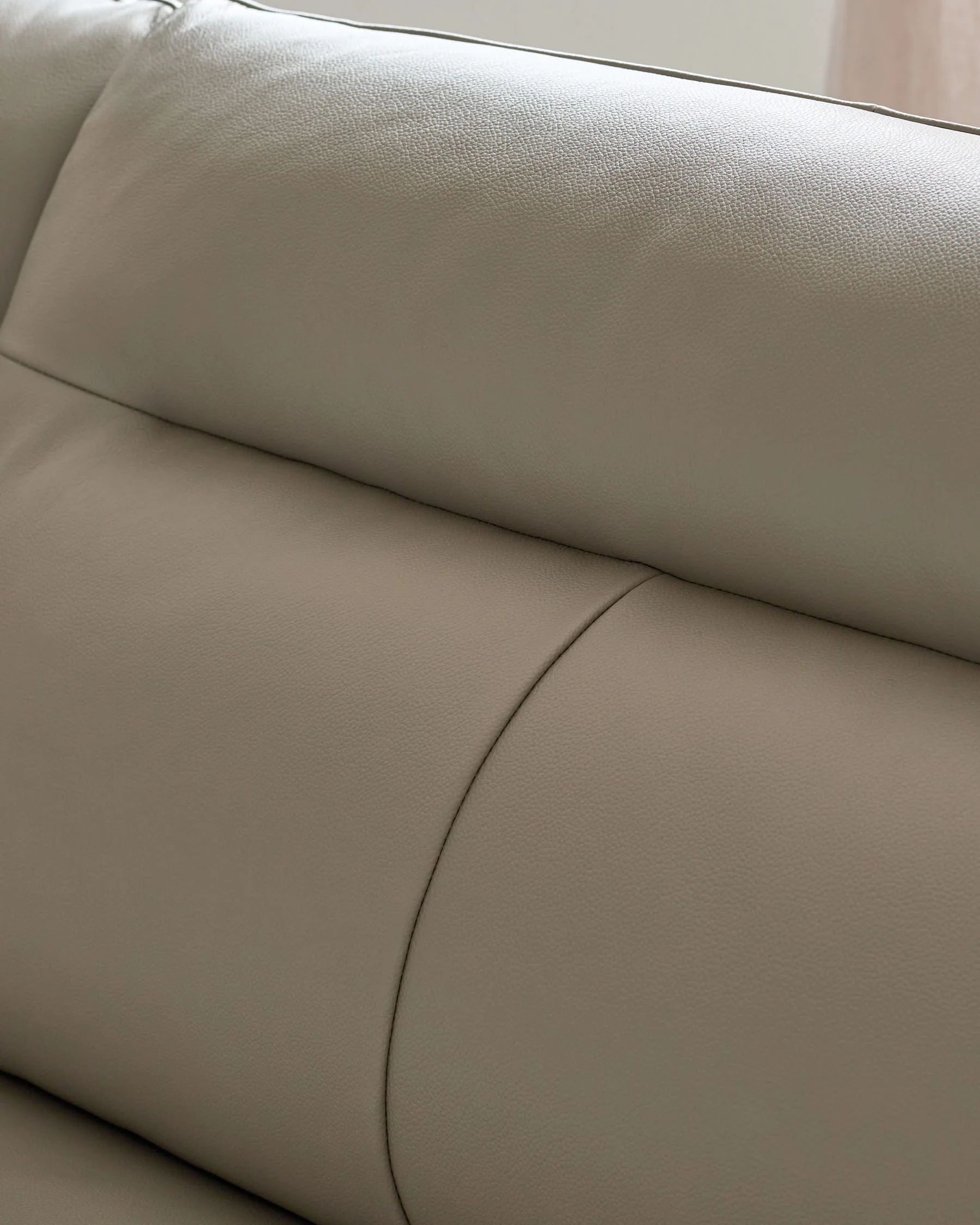 Brooks Light Grey Leather Left Hand Corner Chaise Sofa - Image 9