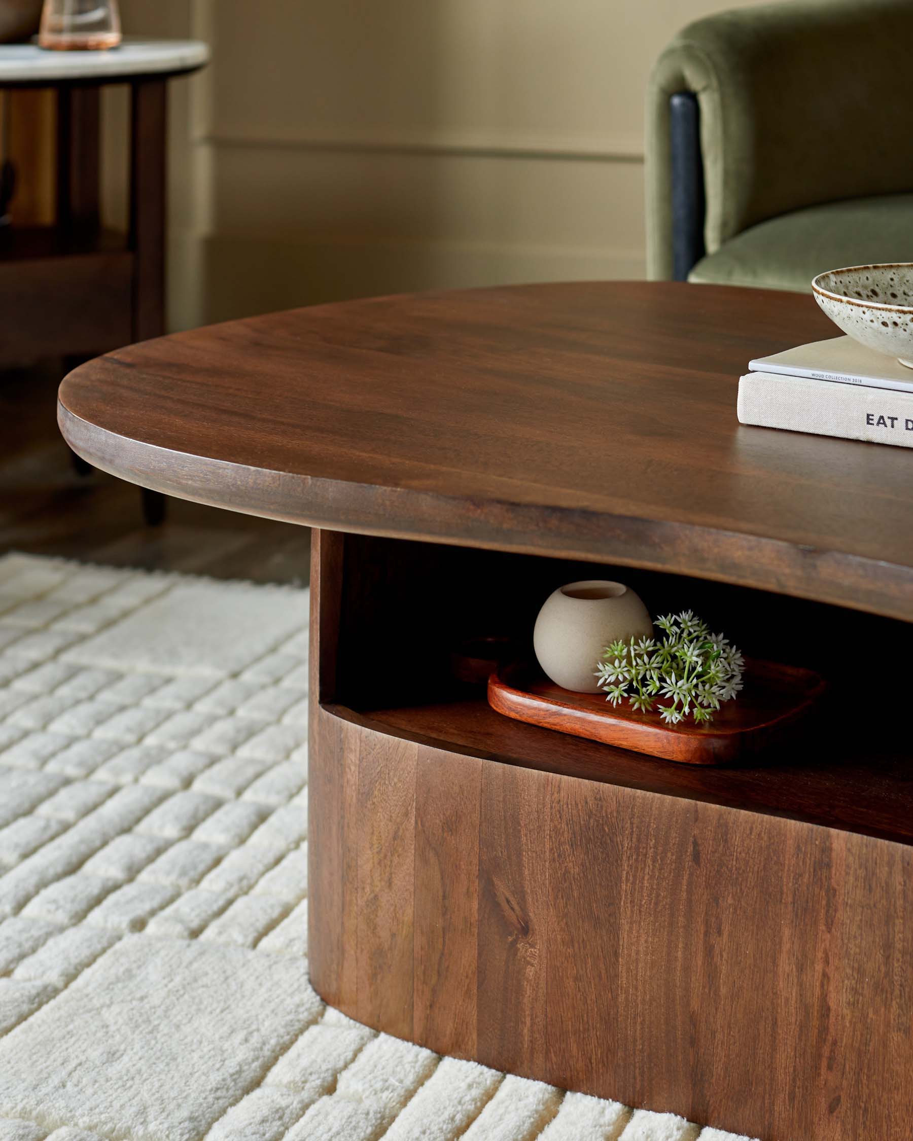 Burleigh dark mango wood coffee table - Image 5